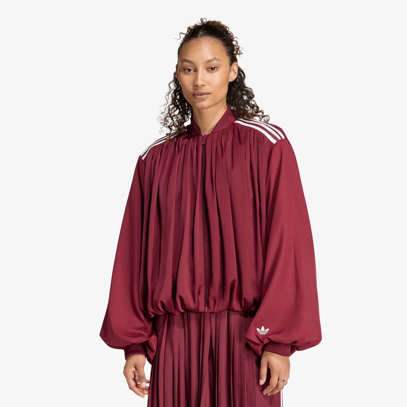 Sweatshirt adidas Satin Pleated Track Top Shadow Red XS