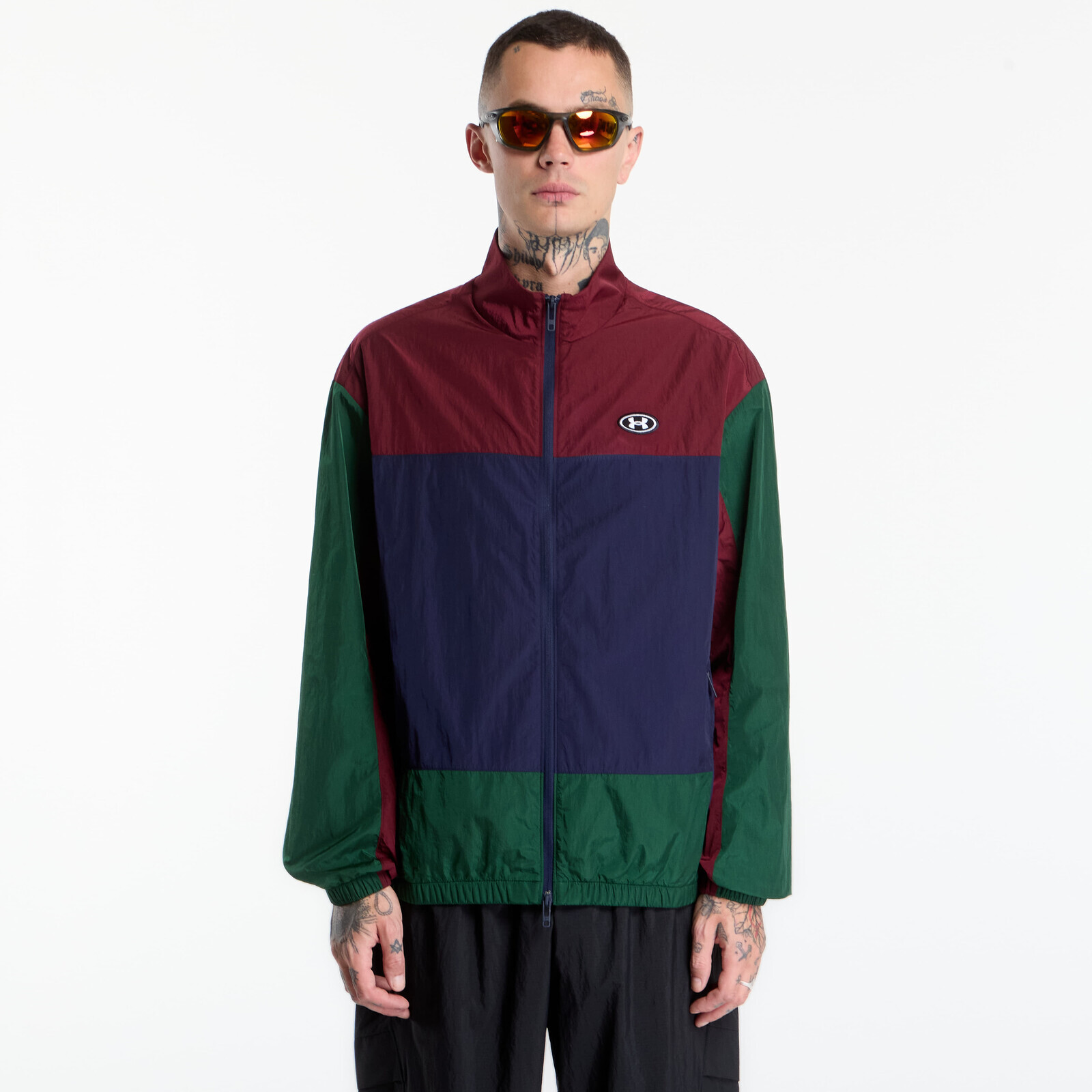 Jacket Under Armour Icon Woven Track FZ Green M