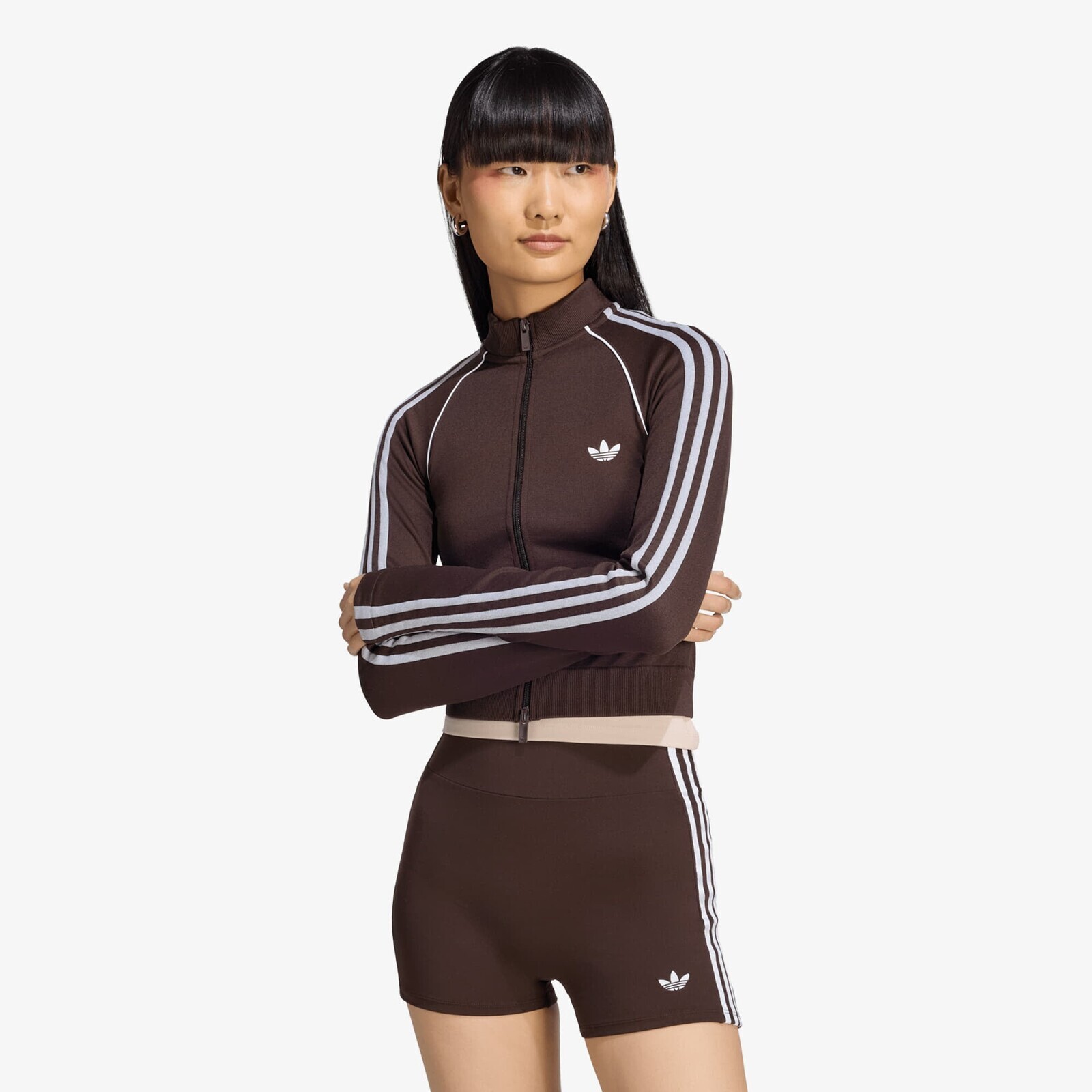 Sweatshirt adidas Essentials 3 Stripes Seamless Tracktop Aurora Coffee M