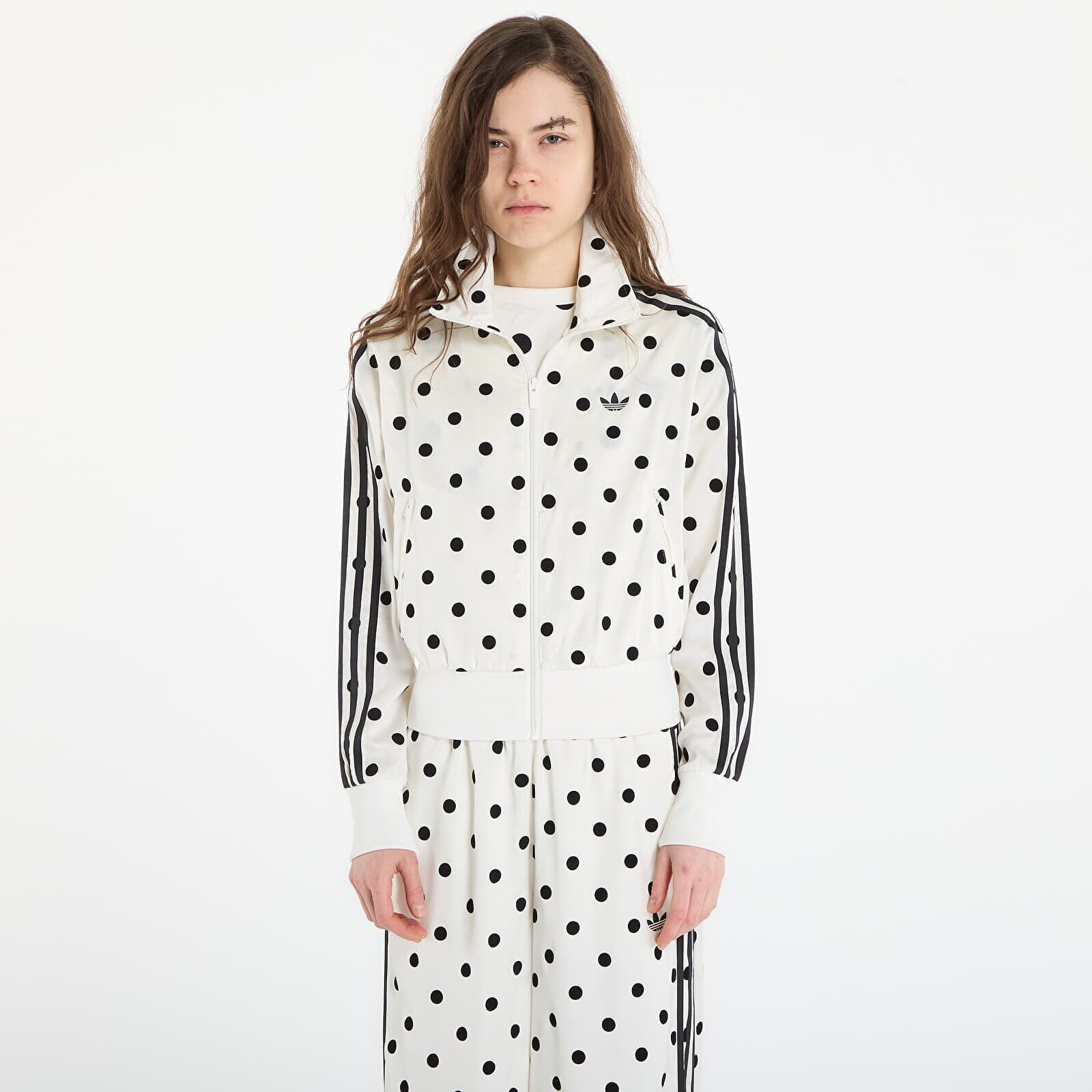 Sweatshirt adidas Satin Polka Dots Tt Track Top Off White L