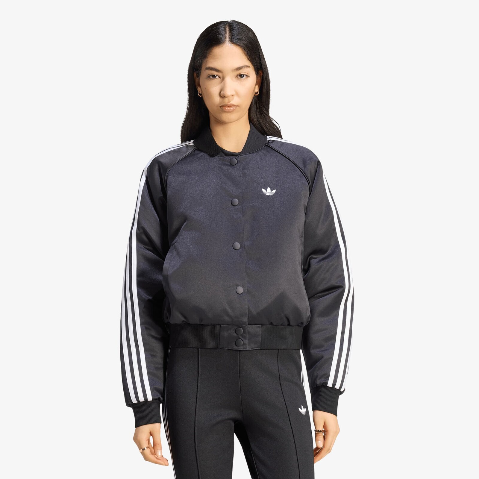 Bomber adidas Satin SST Bomber Jacket Black/ White/ Grey Three XL