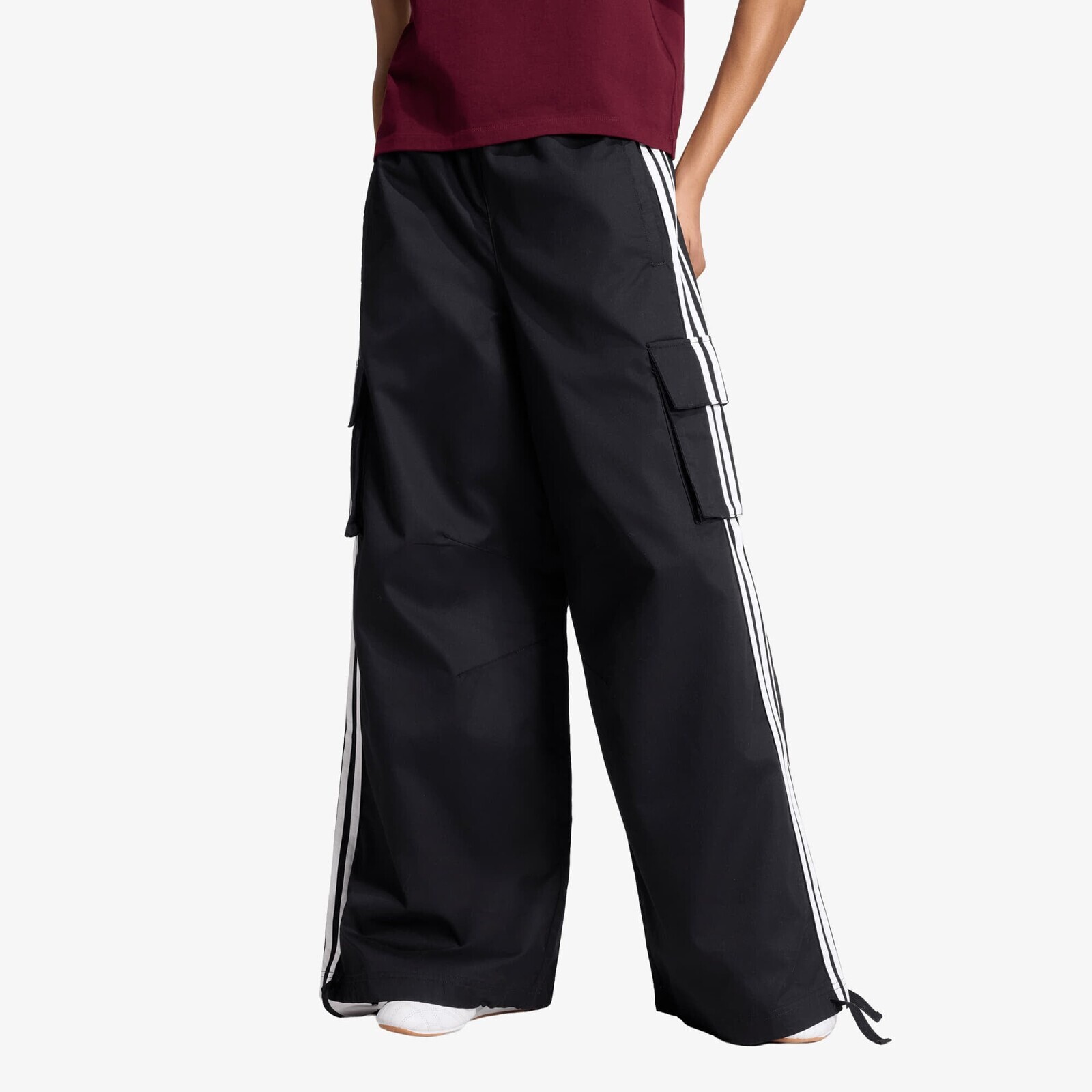 Pants adidas Firebird Adilenium Twill 3-stripes Cargo Pants Black/ White XL