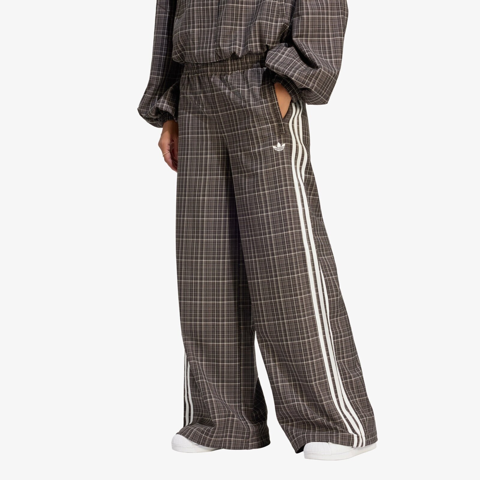 Pants adidas Loose Check Track Pants Night Brown XS