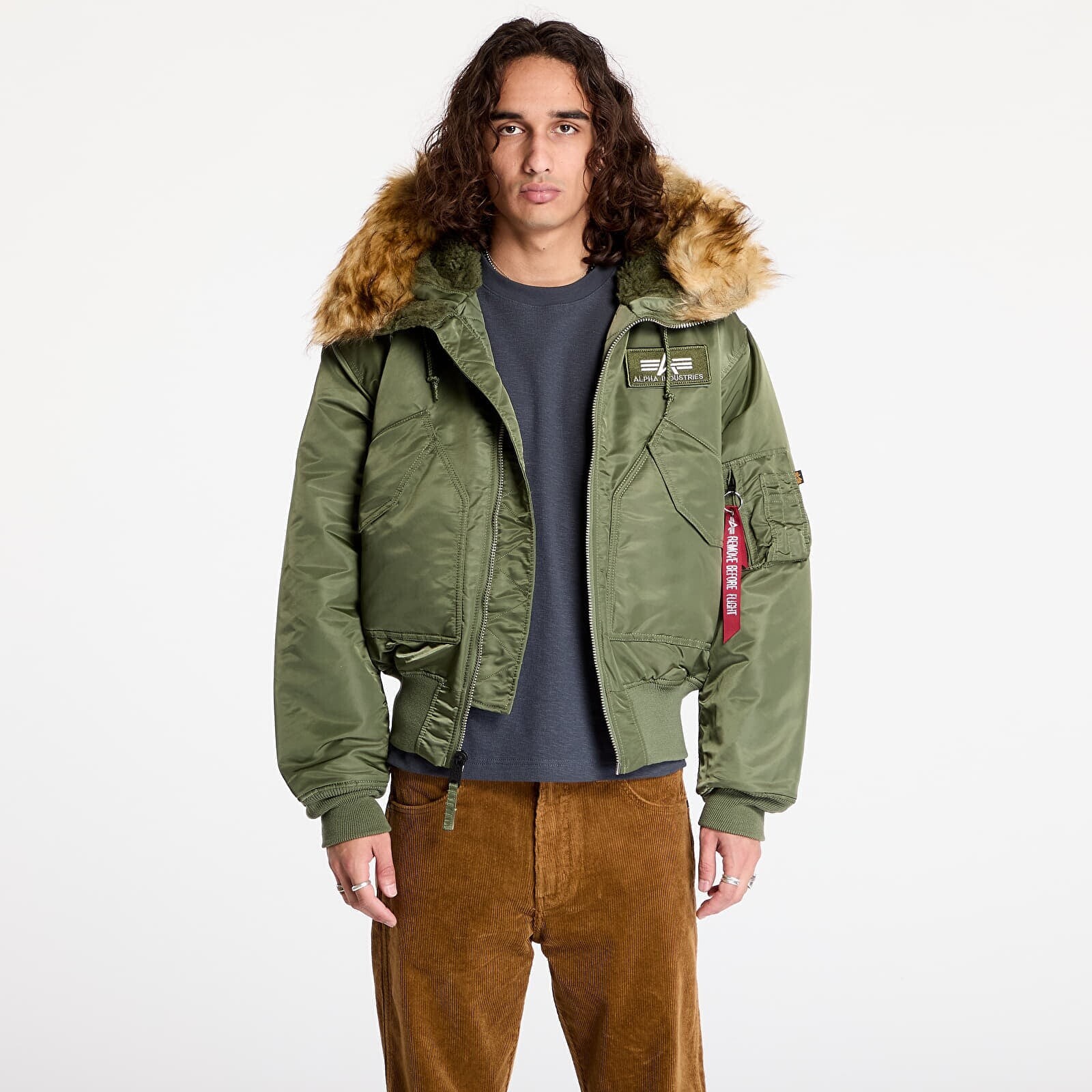 Jacket Alpha Industries 45P Hooded Sage-Green M