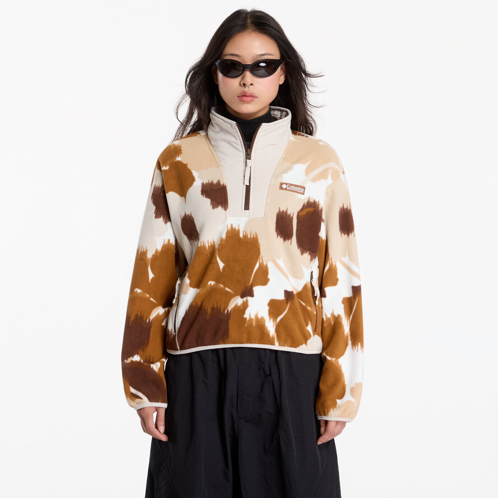 Sweatshirt Columbia Sequoia Grove™ II Printed Half Zip Camel Brown Ikatbloom S