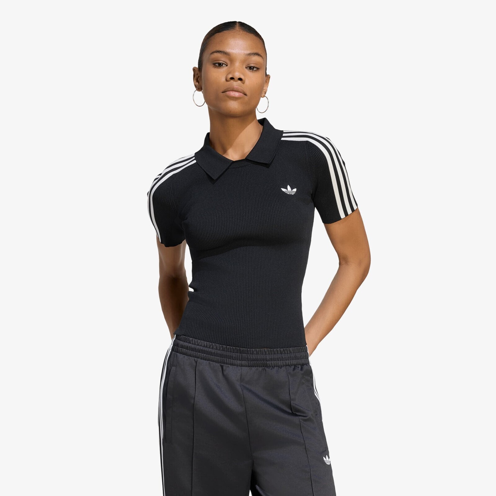 T-shirt adidas Tech Rib Cali T-Shirt Black/ Chalk White XS