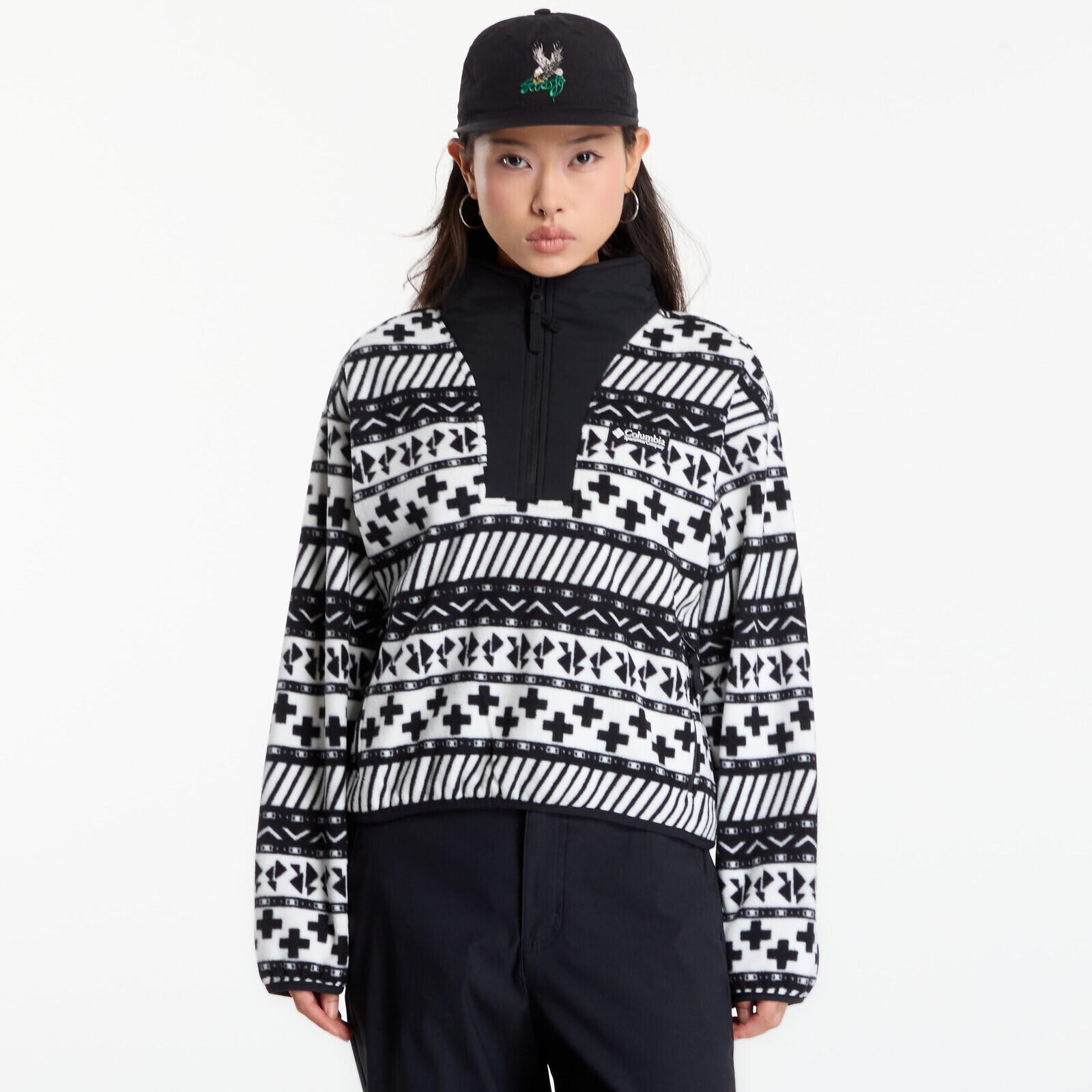 Sweatshirt Columbia Sequoia Grove™ II Printed Half Zip Black Wizard Island Tonal XS