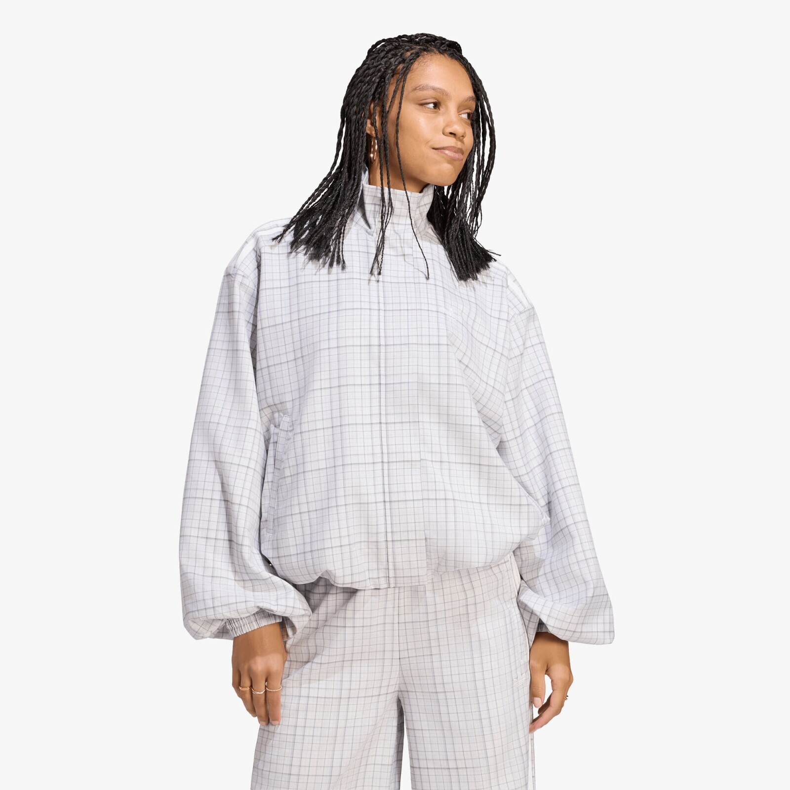 Jacket adidas Blousy Check Track Top Dash Grey XL