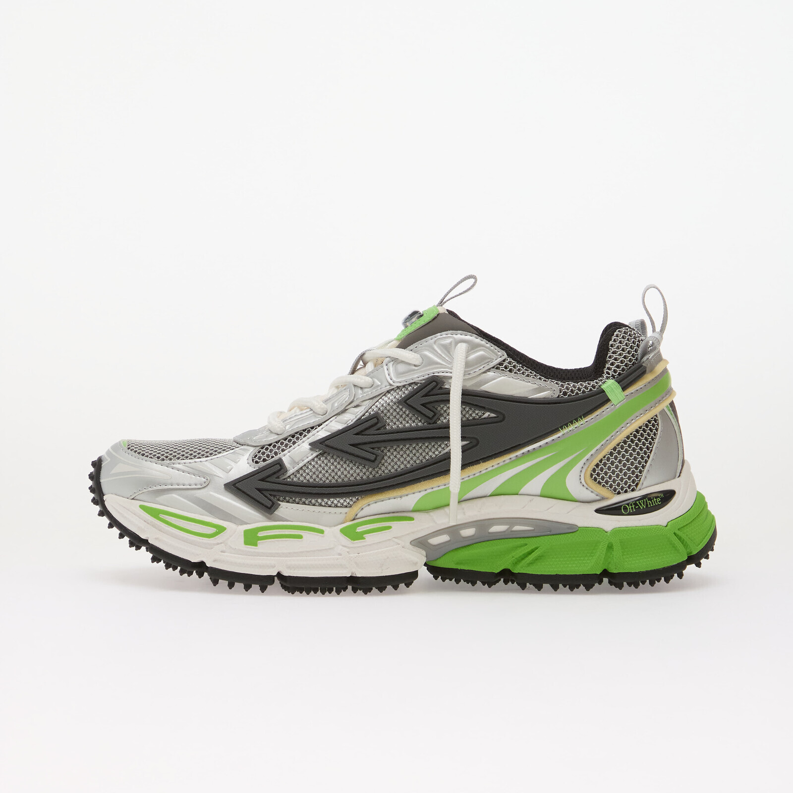 Sneakers Off-White Be Right Back Sneakers Grey/ Neon Green UK 7.5