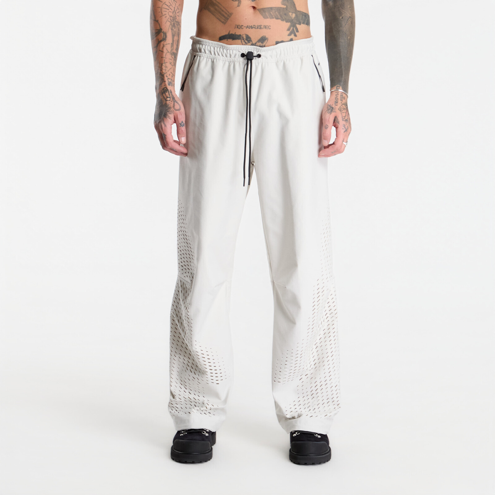 Pants Nike Tech Men's Dri-FIT Shori Knit Open-Hem Pants Light Bone/ Black L