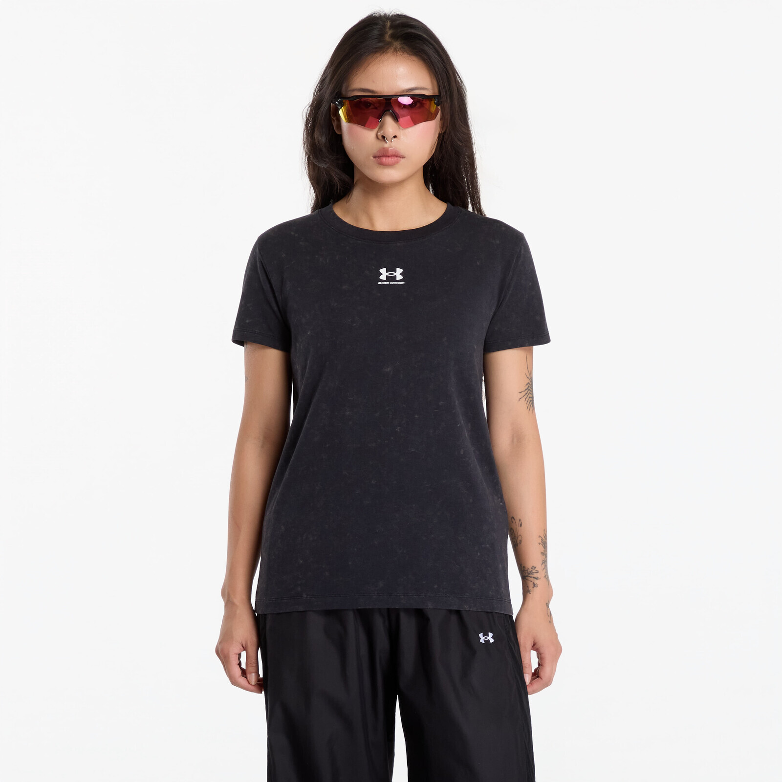 T-shirt Under Armour Rival Cotton Wash SS Black S