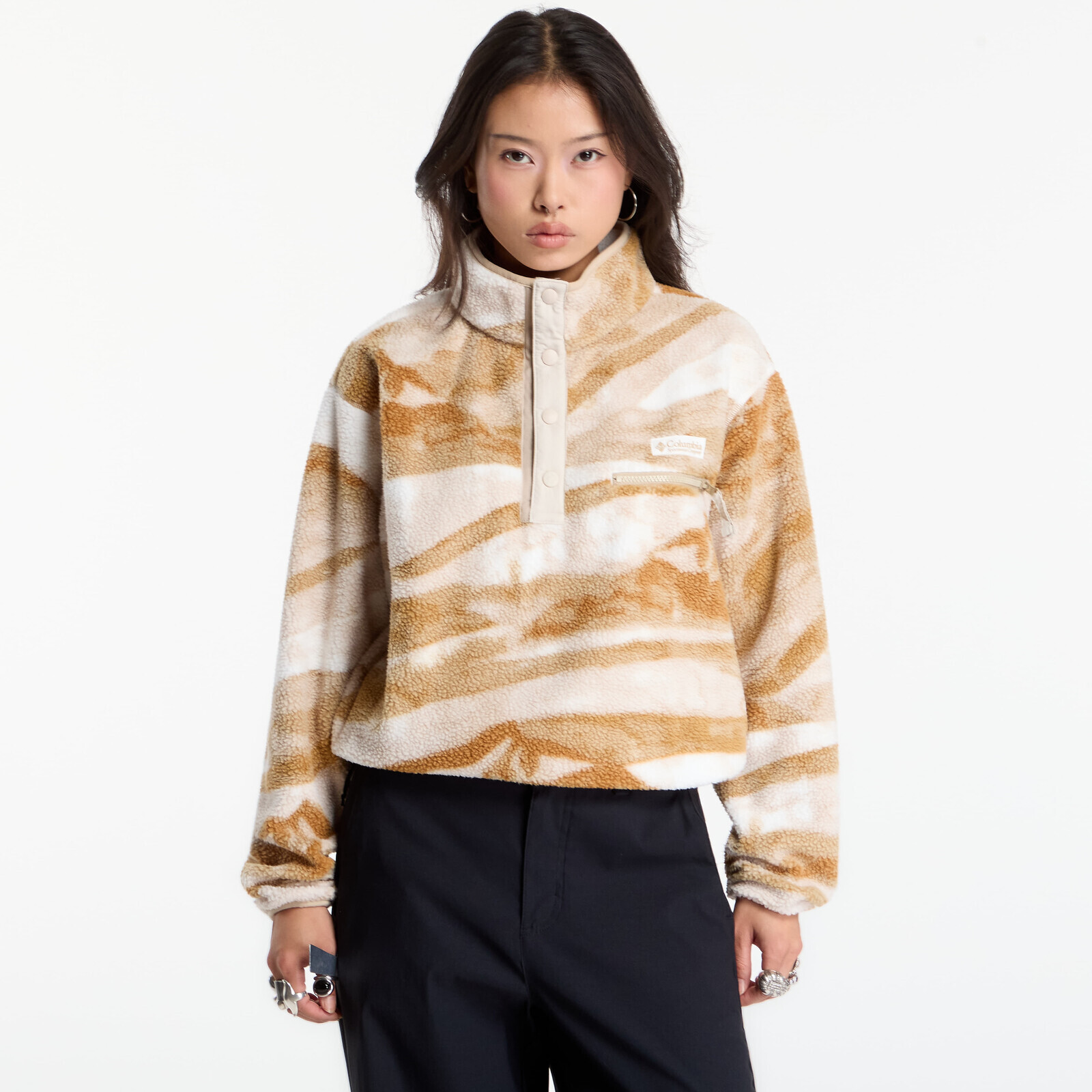 Sweatshirt Columbia Helvetia™ II Printed Cropped Half Snap Sea Salt, Summits S