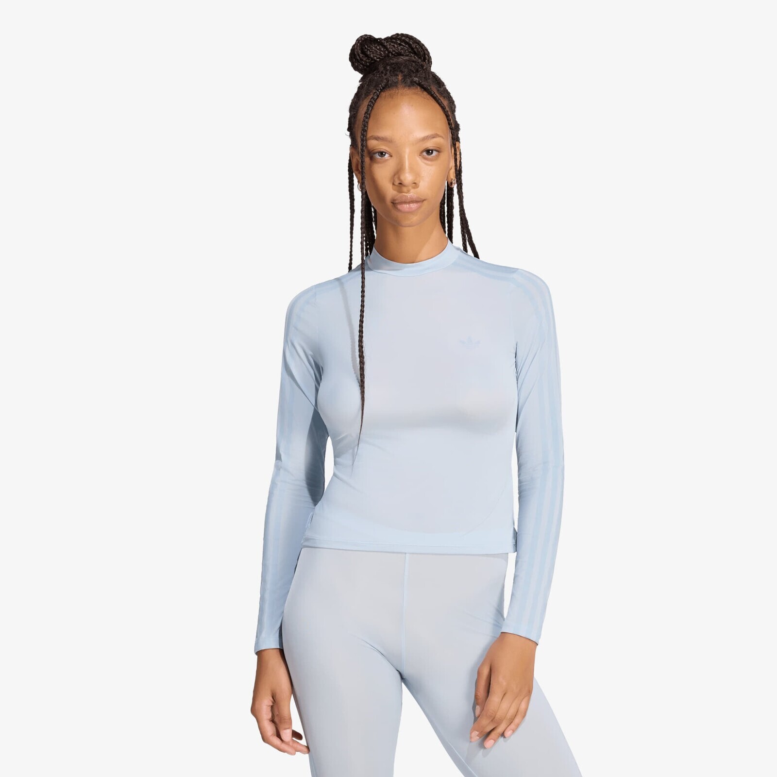 T-shirt adidas Adiluna Season 2 x Jennie Sheer Long Sleeve Tee Wonder Blue L