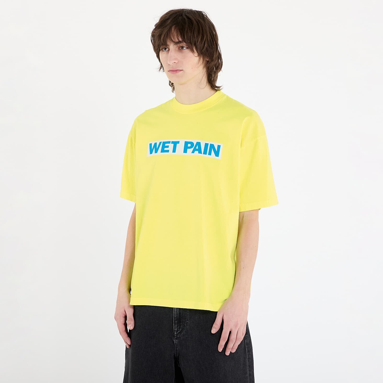 T-shirt PLEASURES Wet Pain T-Shirt Neon Yellow L