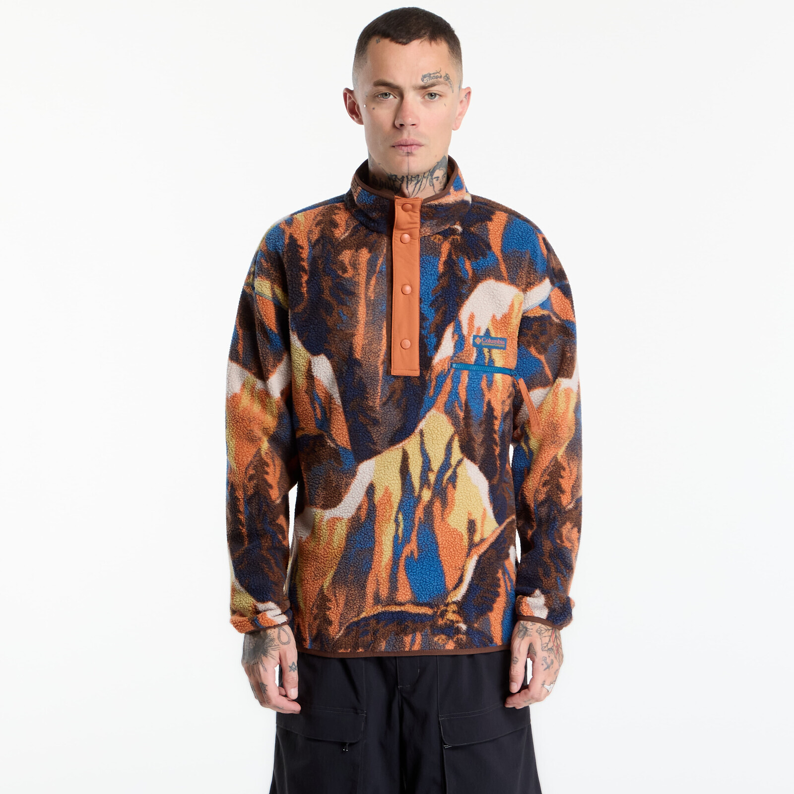 Sweatshirt Columbia Helvetia™ II Printed Half Snap Fleece Teak Brown Soarin S