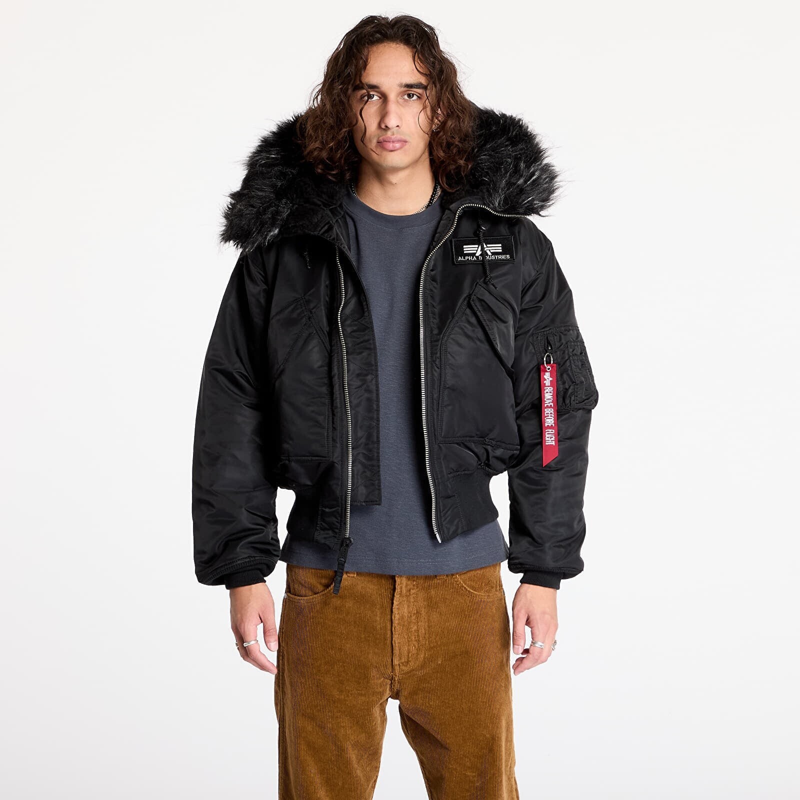Jacket Alpha Industries 45P Hooded Black/ Black XXXL