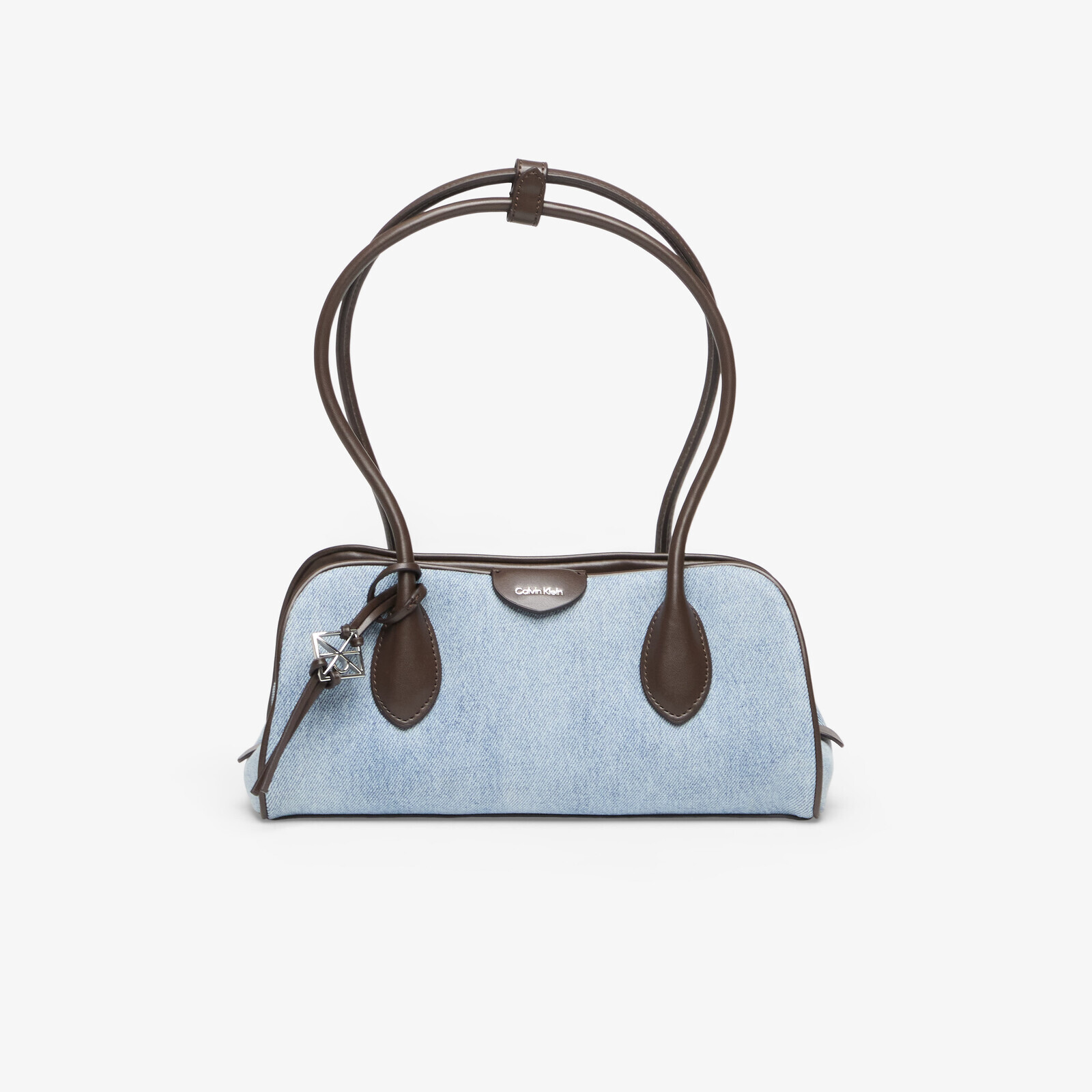 Handbag Calvin Klein Emblem Trio Denim Shoulder Bag LIGHT WASH DENIM OS
