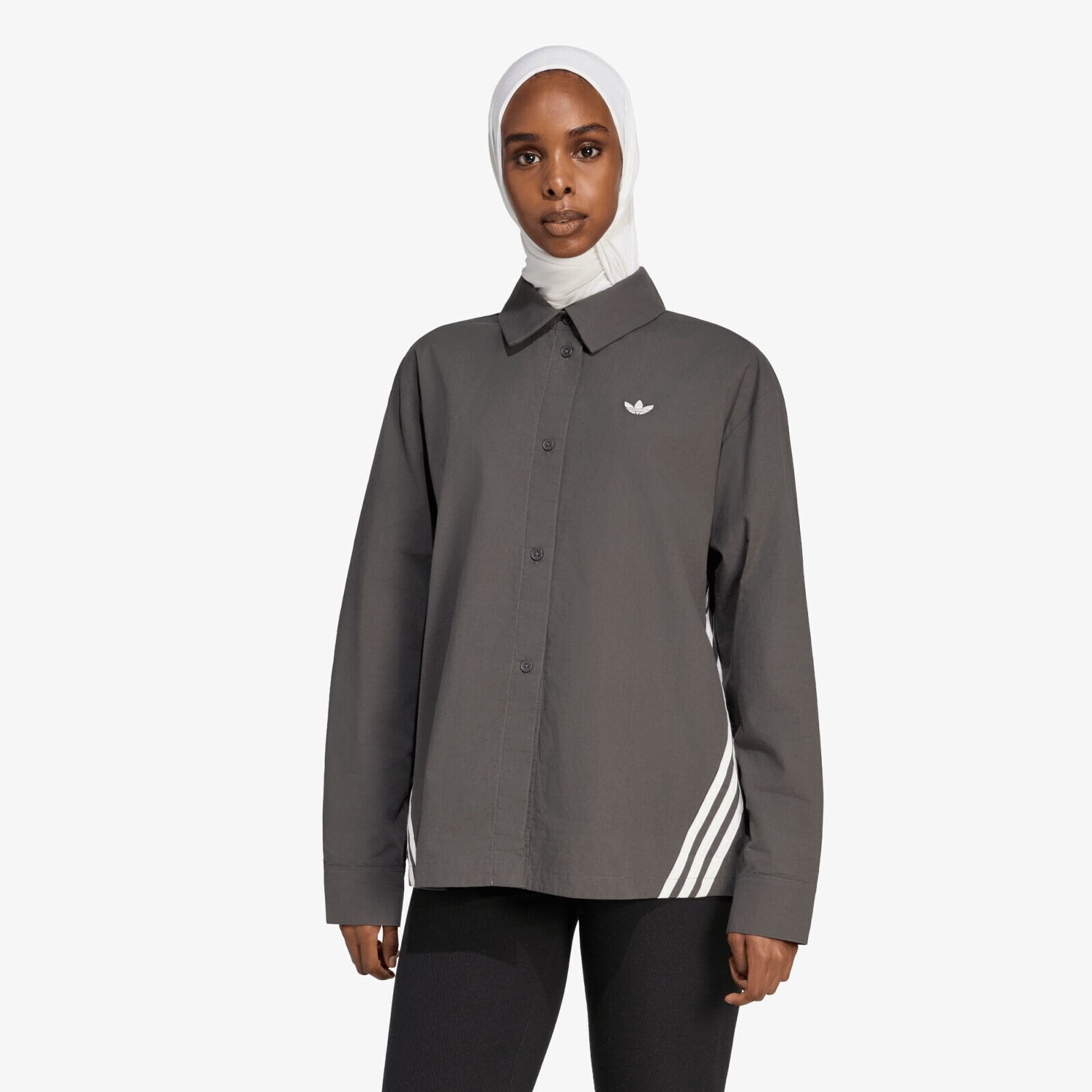 Shirt adidas 3 Stripes Shirt Utility Black/ Cloud White S