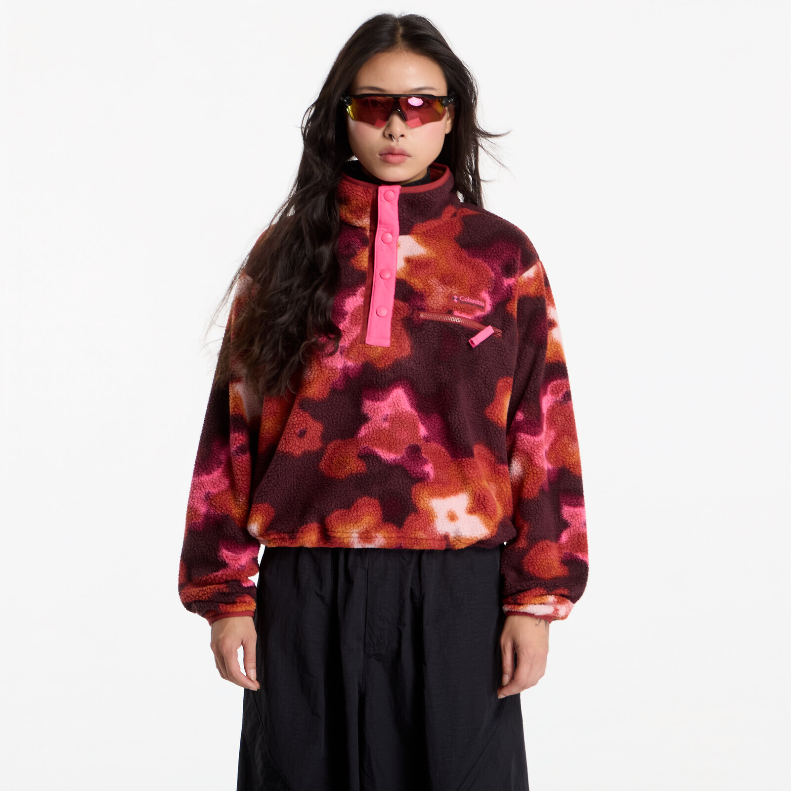 Sweatshirt Columbia Helvetia™ II Printed Cropped Half Snap Red Oxide, Dyeflower XS