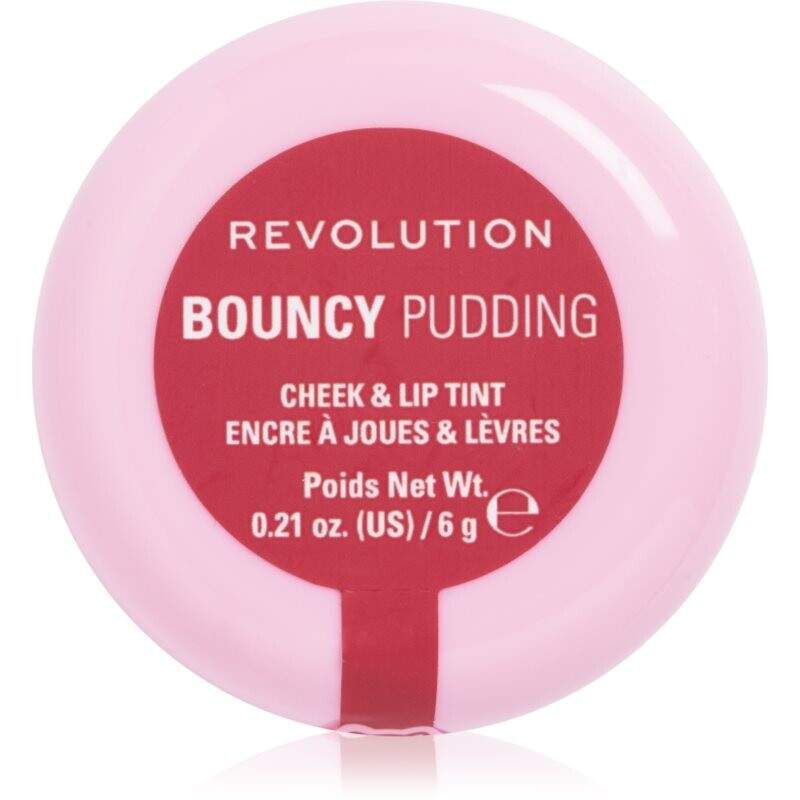 Revolution Bouncy Pudding Lip & Cheek multi-purpose makeup for lips and face shade Pink Mood 6 g