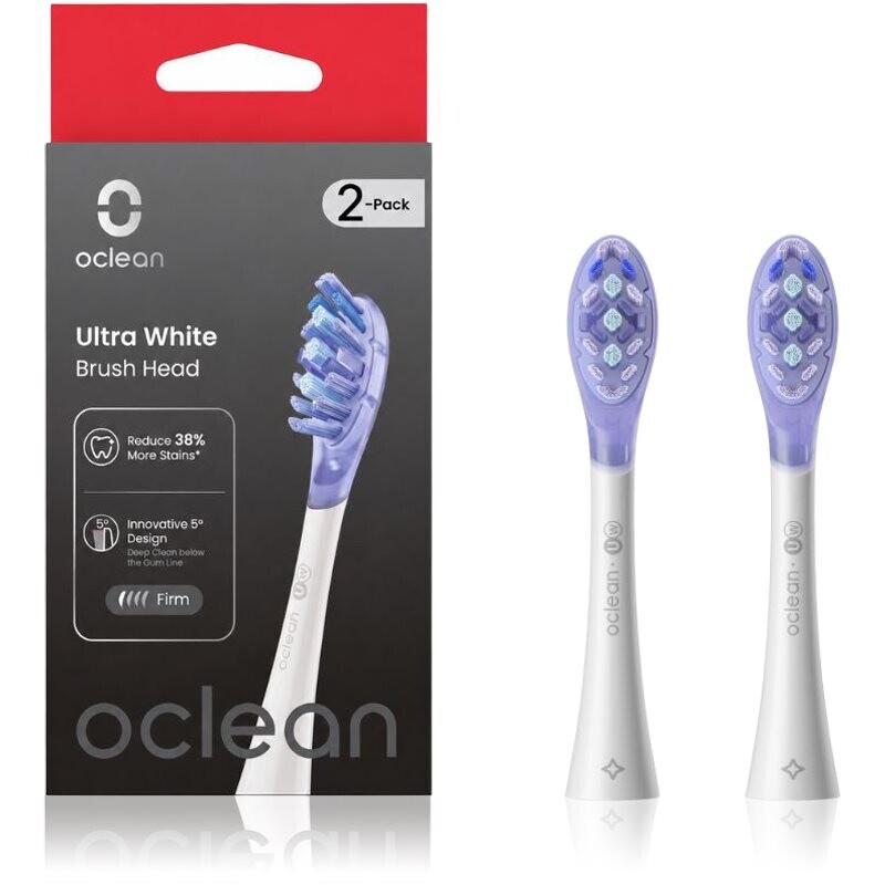 Oclean Ultra White toothbrush replacement heads white 2 pc