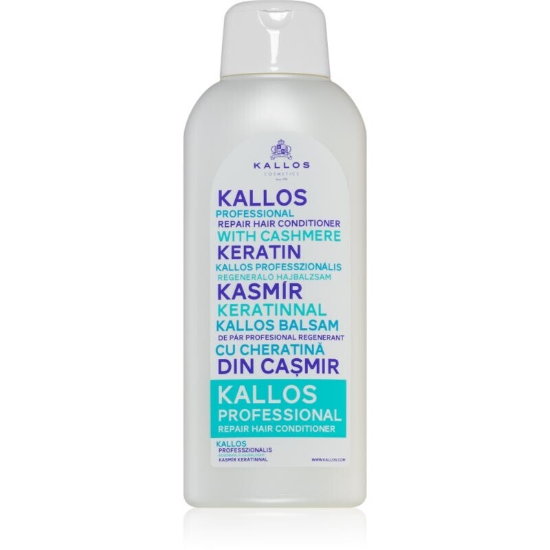 Kallos Cashmere keratin nourishing balm for dry and coarse hair for women 1000 ml