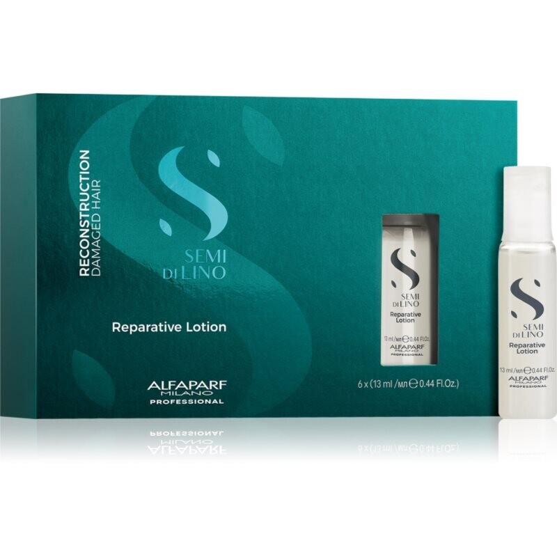 Alfaparf Milano Semi di Lino Reconstruction Reparative restorative treatment for damaged hair 6x13 ml
