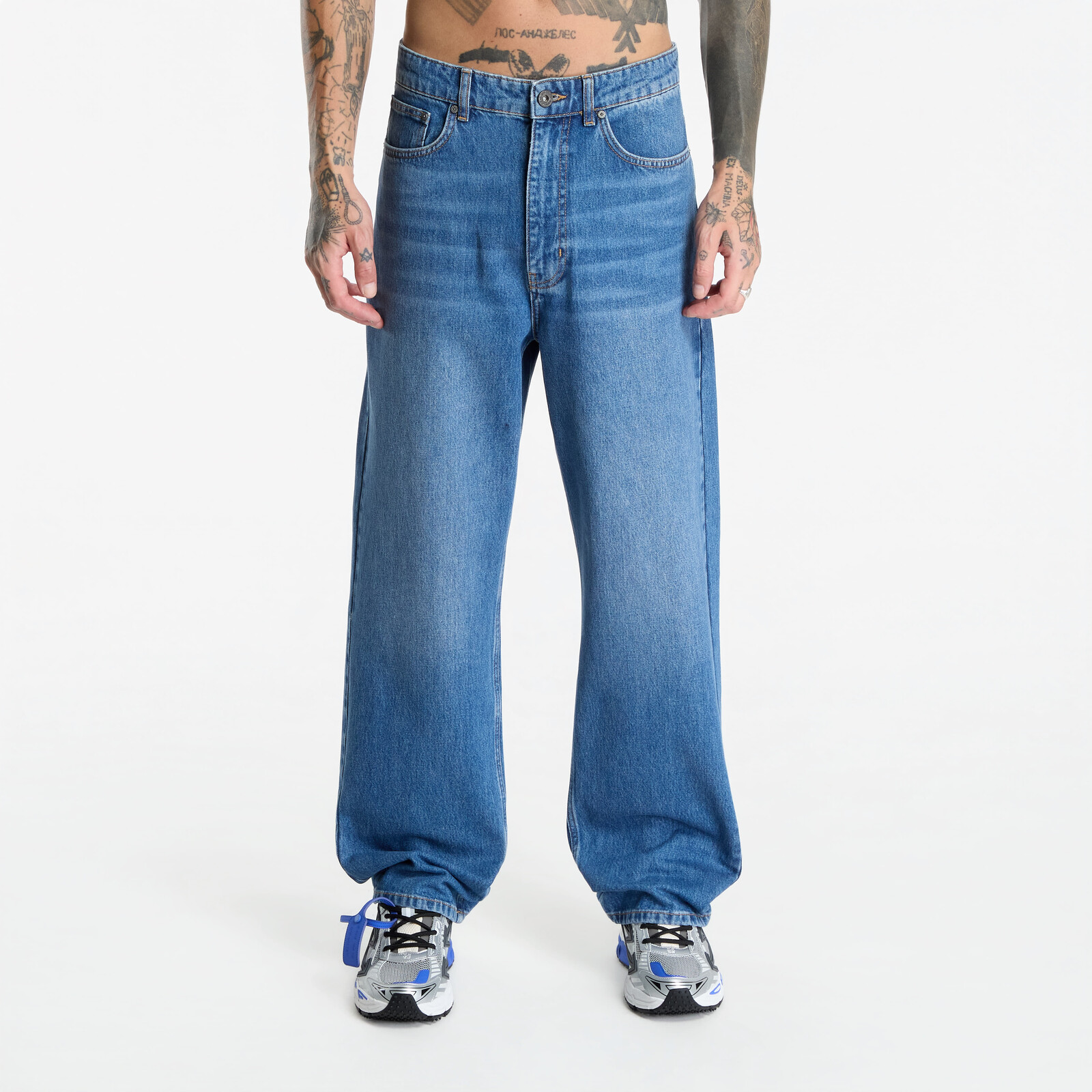 Pants L/AB c/o Off-White™ Straight Fit Piped Denim Steel Indigo 34