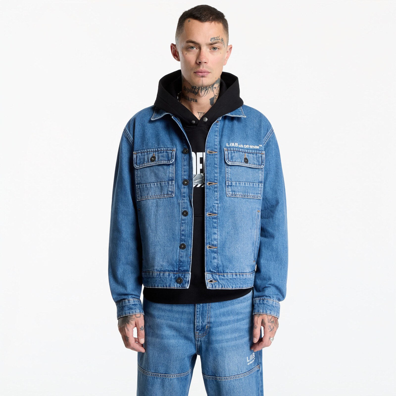 Jacket L/AB c/o Off-White™ Trucker Denim Jacket Steel Indigo XL