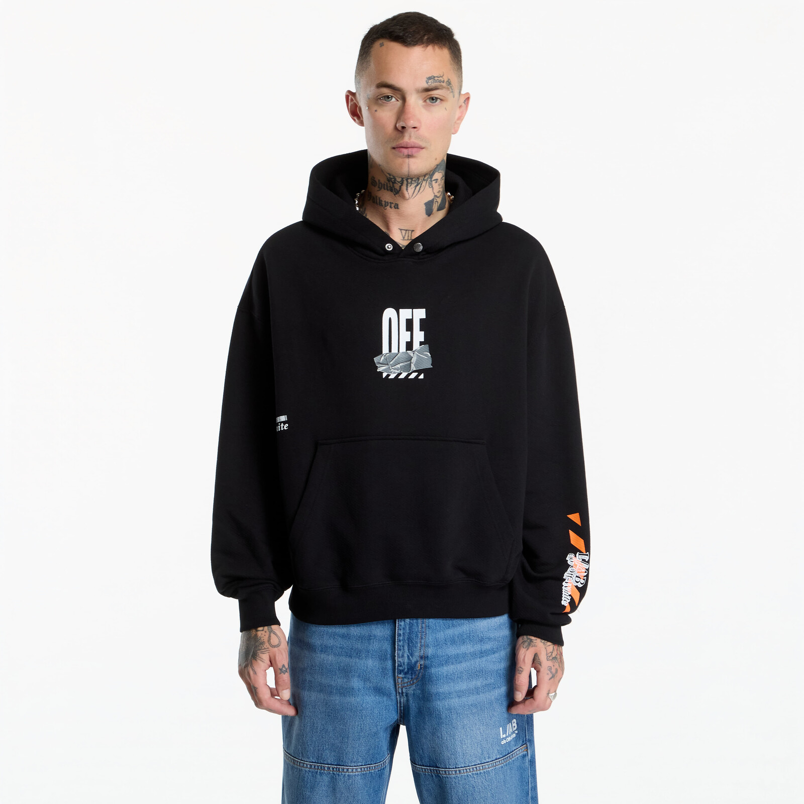 Sweatshirt L/AB c/o Off-White™ Off Active Duct Tape Hoodie Black XXL