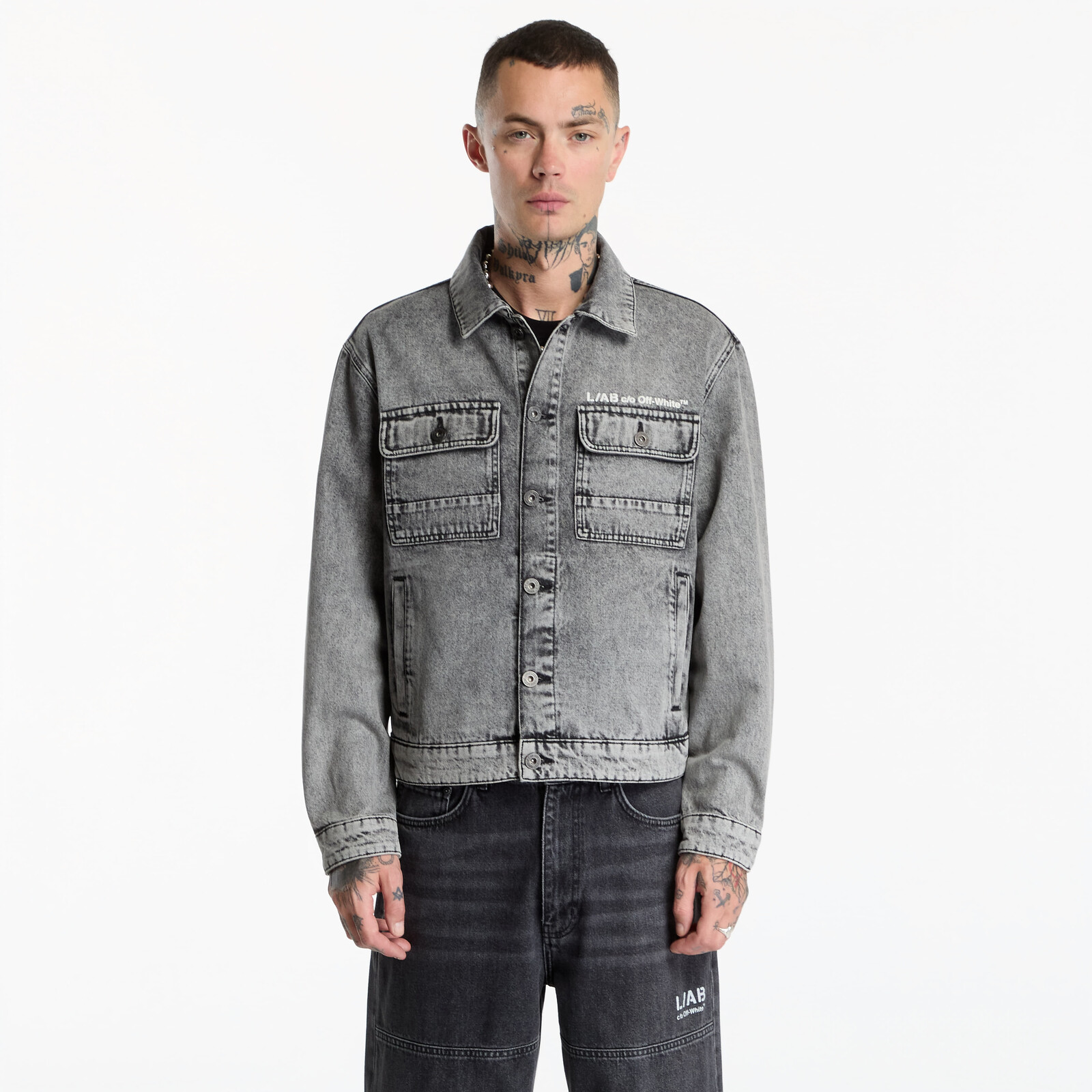 Jacket L/AB c/o Off-White™ Trucker Denim Jacket Smoke Fade L