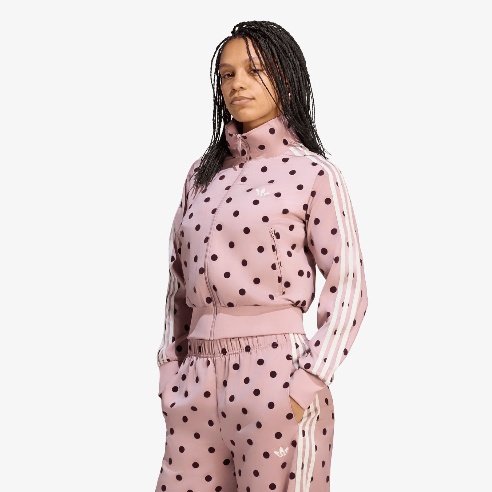 Jacket adidas Satin Polka Dots Tt Track Top Dual Lilac M