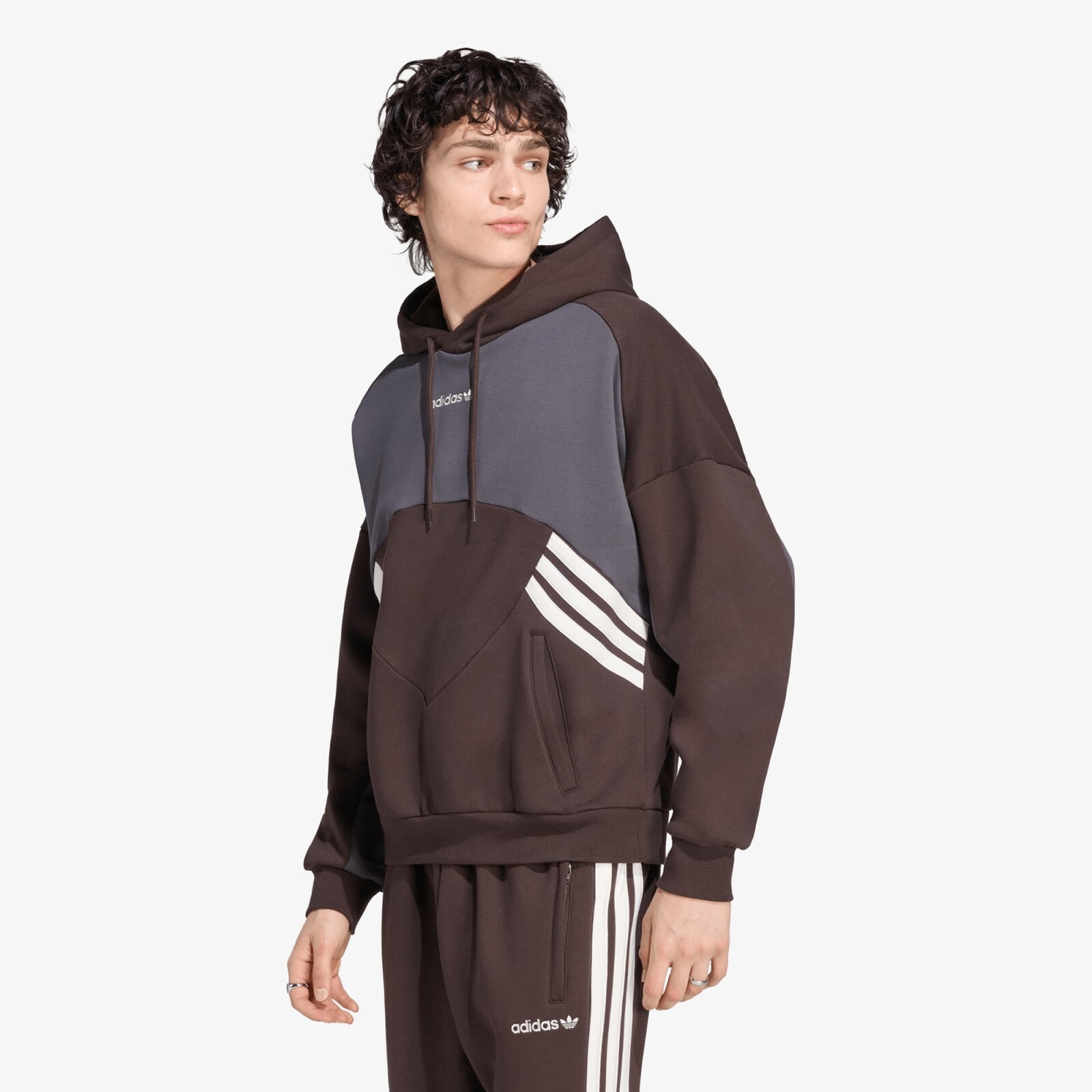 Sweatshirt adidas Cutline Hoodie Aurora Coffee/ Utility Black L