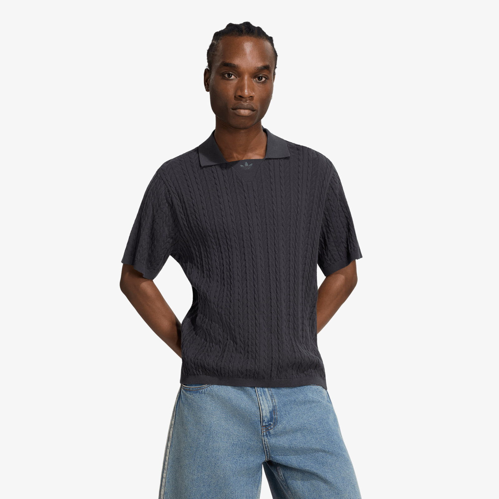 Sweater adidas Cable Knit Football Jersey Utility Black XL