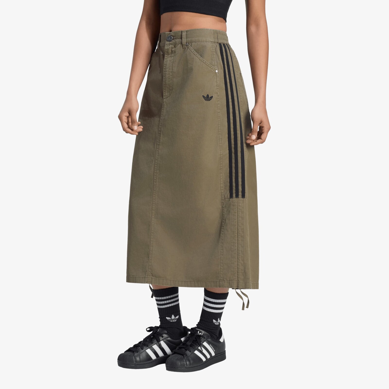 adidas Parachute Skirt Olive Strata XS