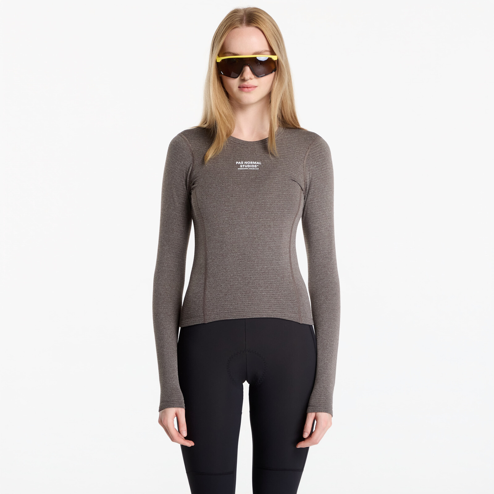 T-shirt Pas Normal Studios Women's Thermal Long Sleeve Baselayer Dark Coffee S