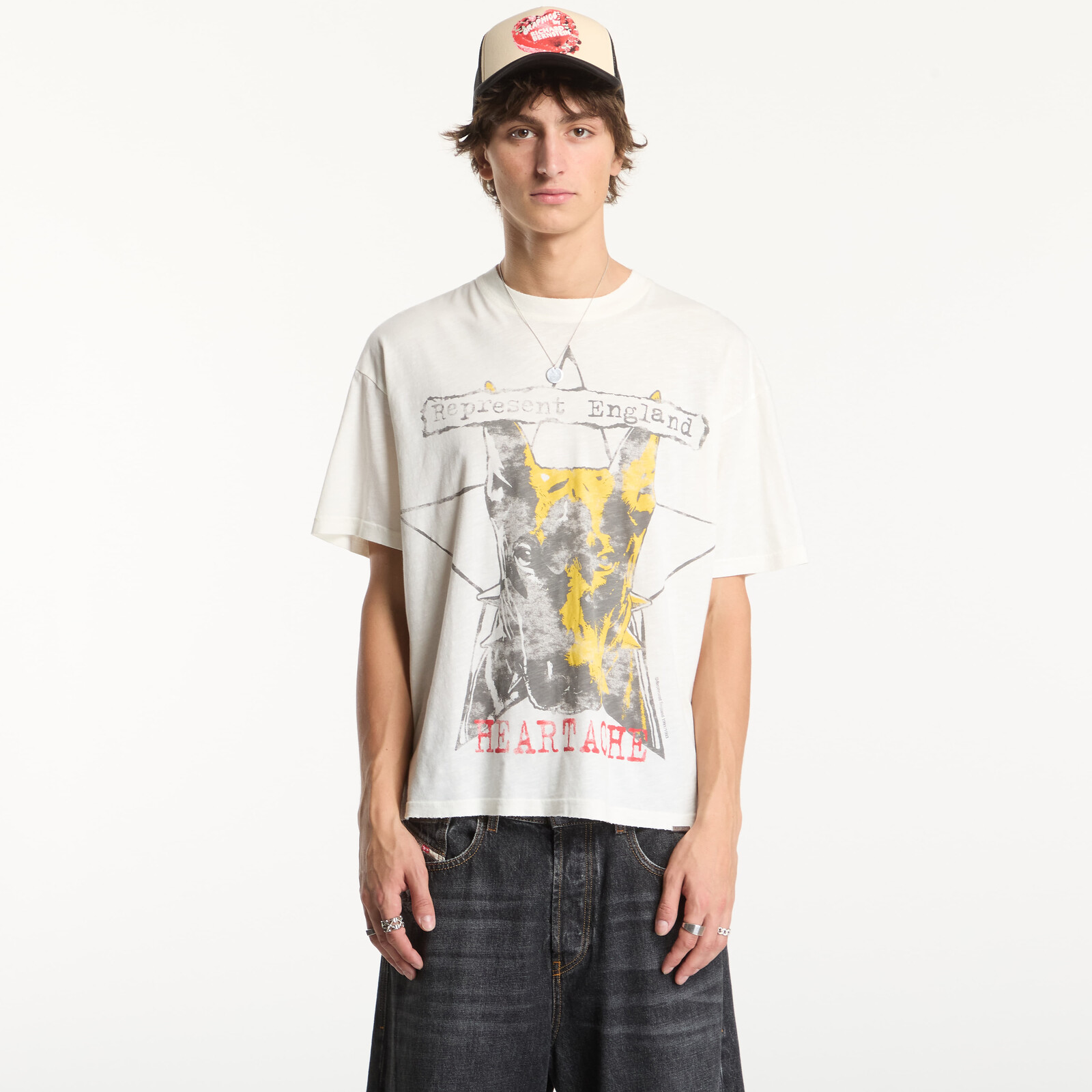 T-shirt Represent Riot T-Shirt UNISEX Flat White XXL