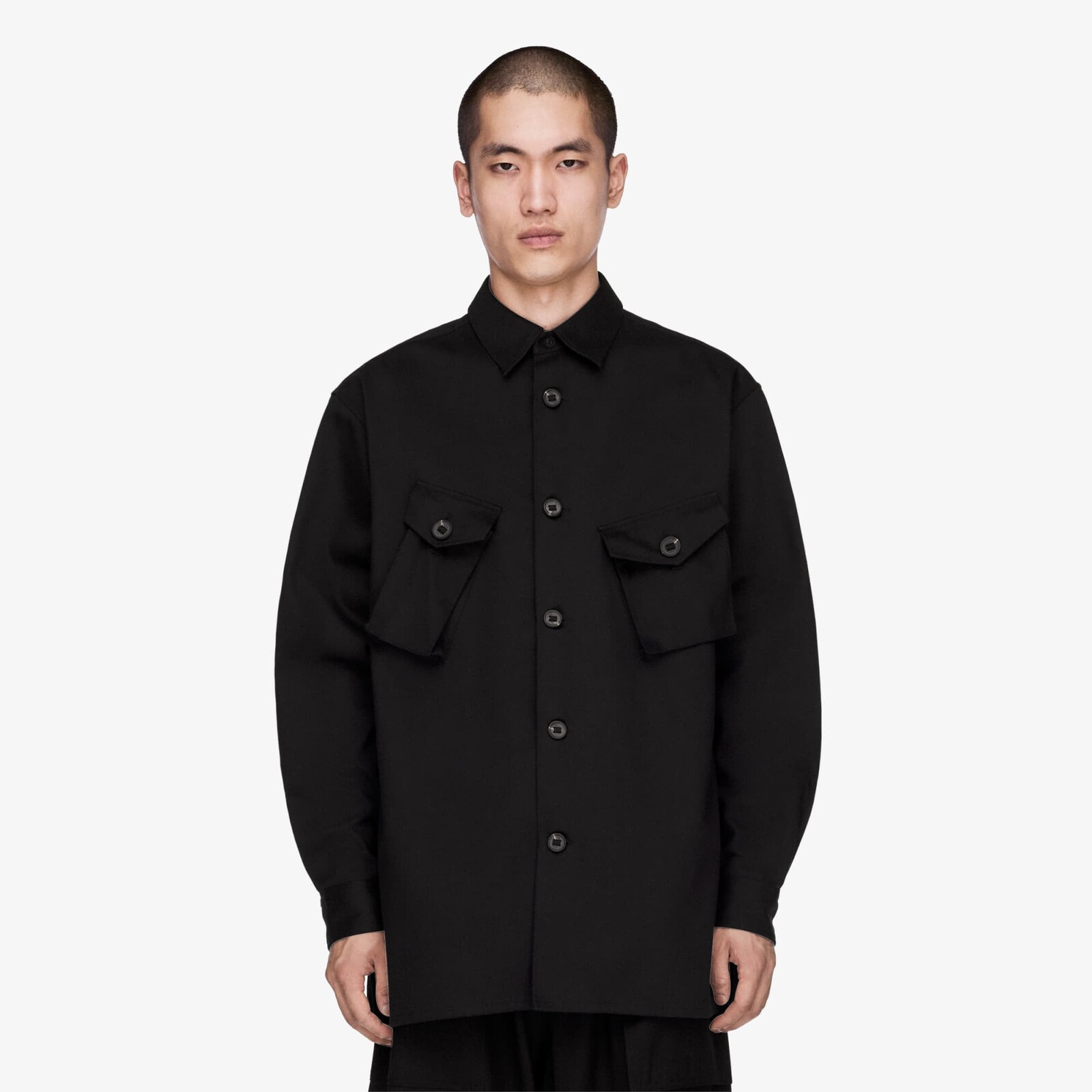 Shirt Y-3 Twill Utility Overshirt Black L