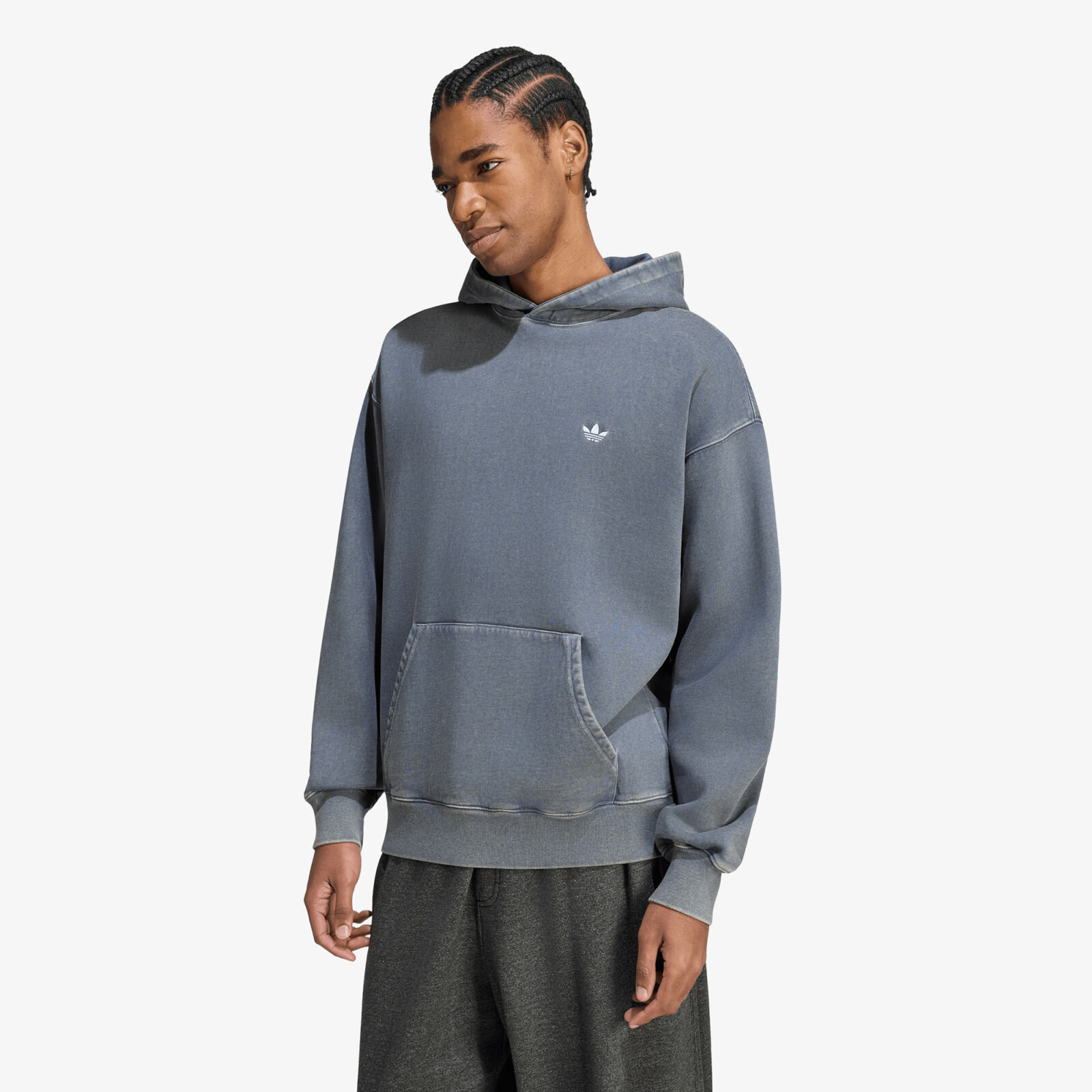 Sweatshirt adidas Trefoil Essentials Washed Loose Hoodie Preloved Ink M