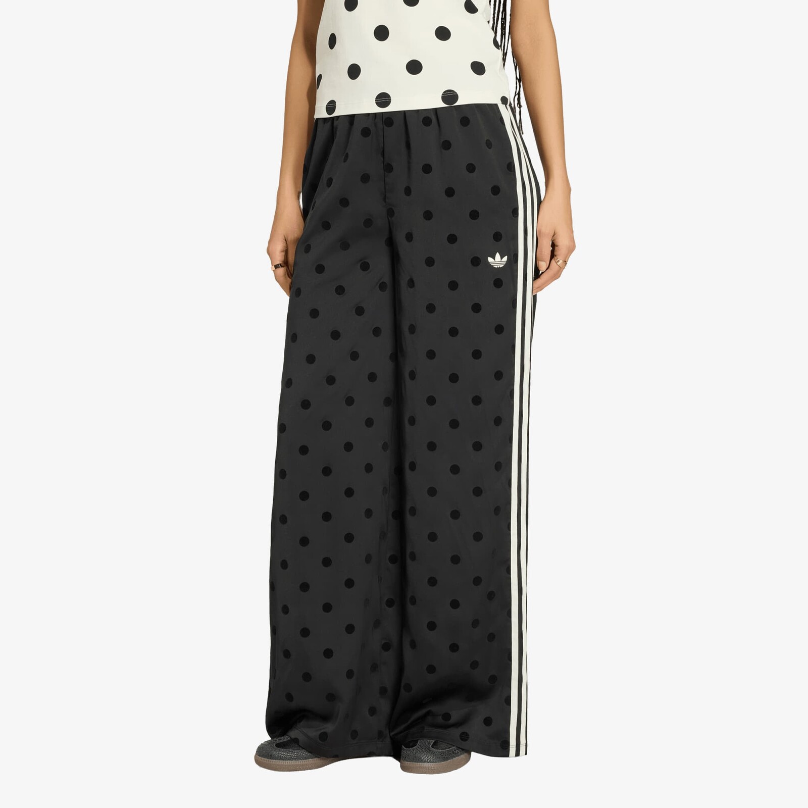 Pants adidas Satin Polka Dots Wide Leg Pant Black XL