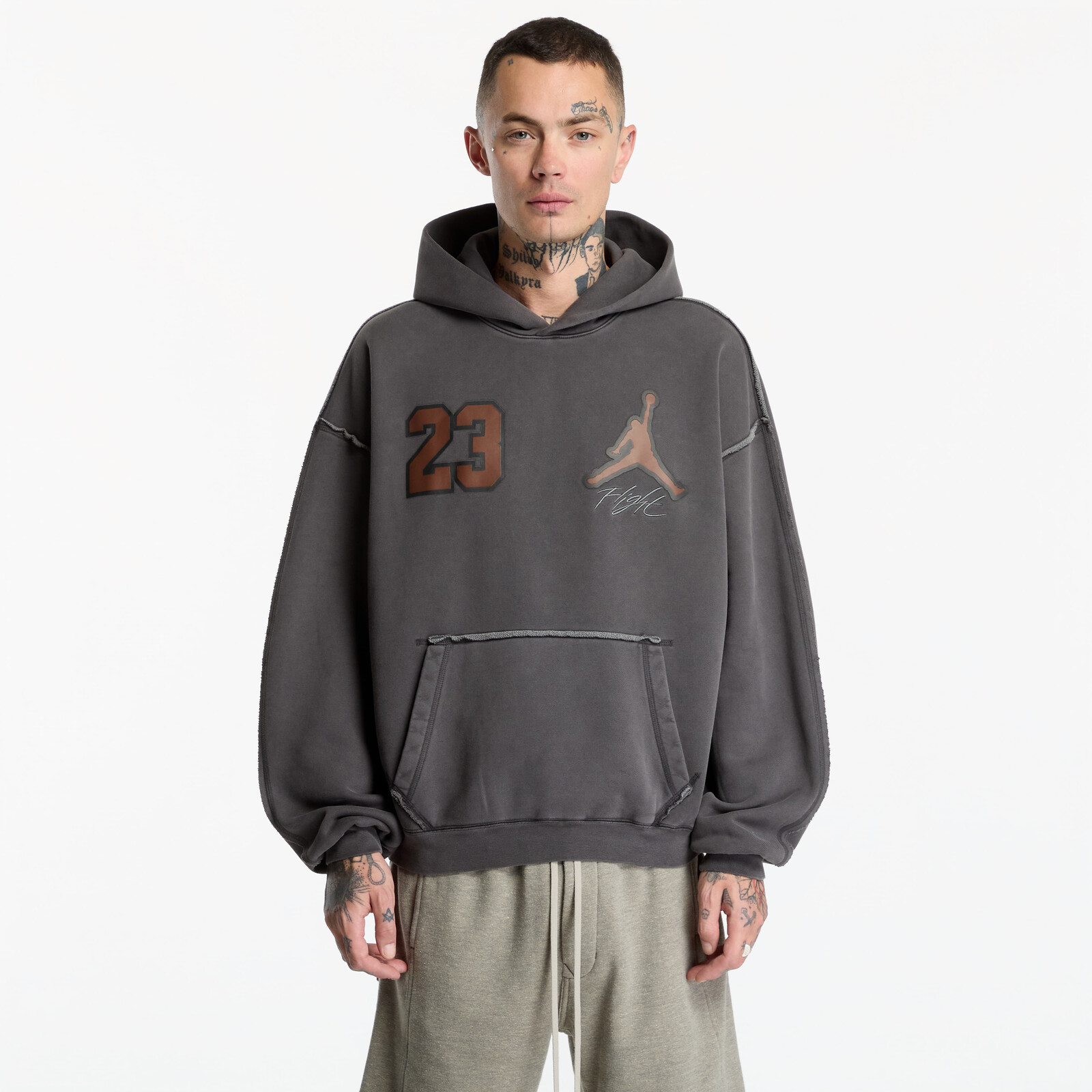 Sweatshirt Jordan Flight LDN Men's Fleece Pullover Top Black XL