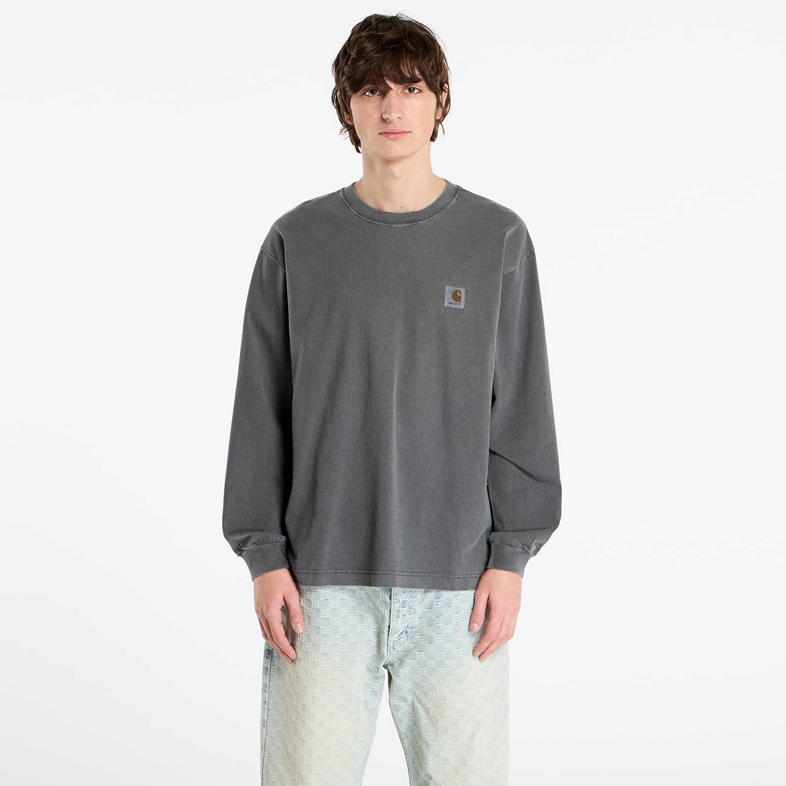 T-shirt Carhartt WIP L/S Vista T-Shirt Black Garment Dyed S