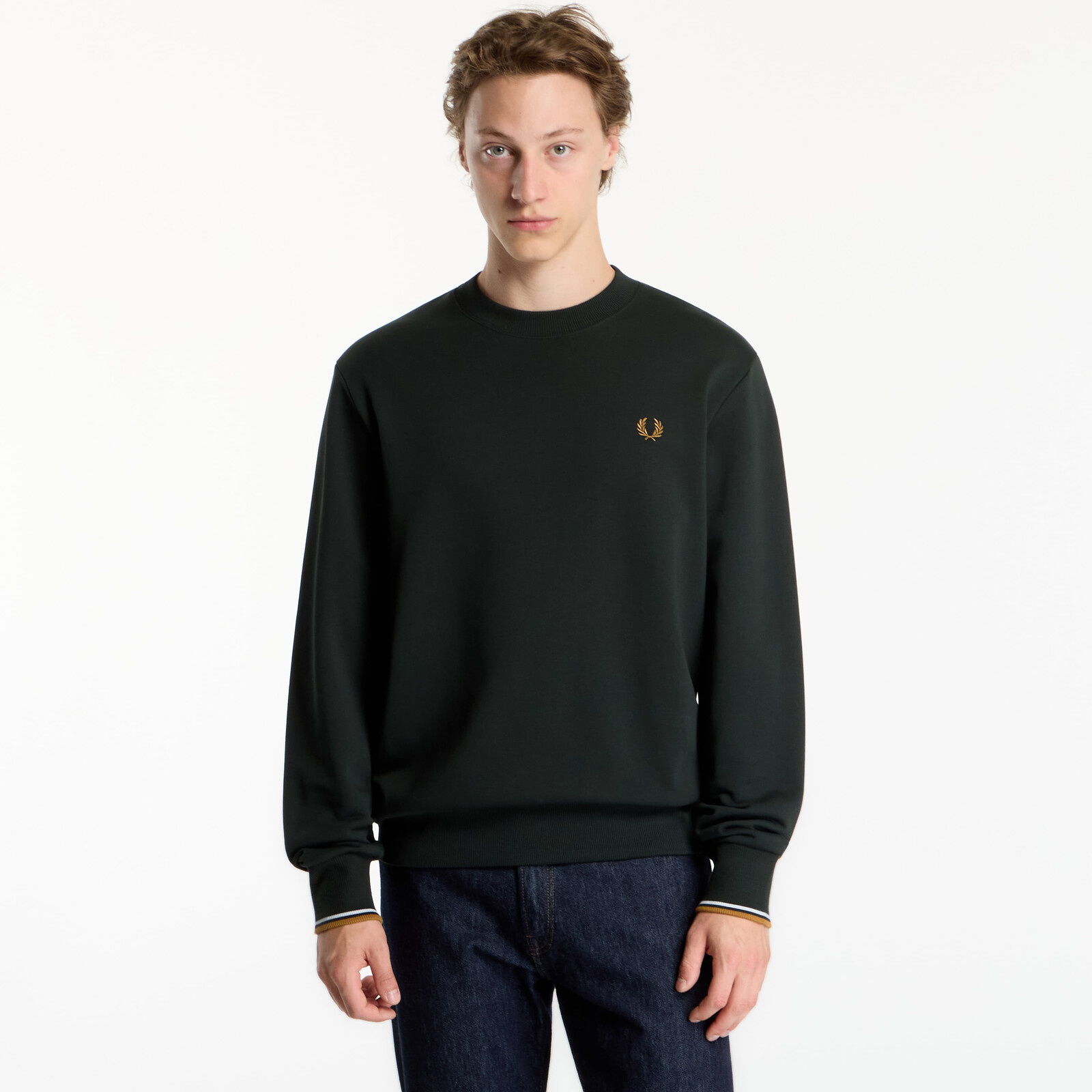 Sweatshirt FRED PERRY Crew Neck Sweatshirt Green XL