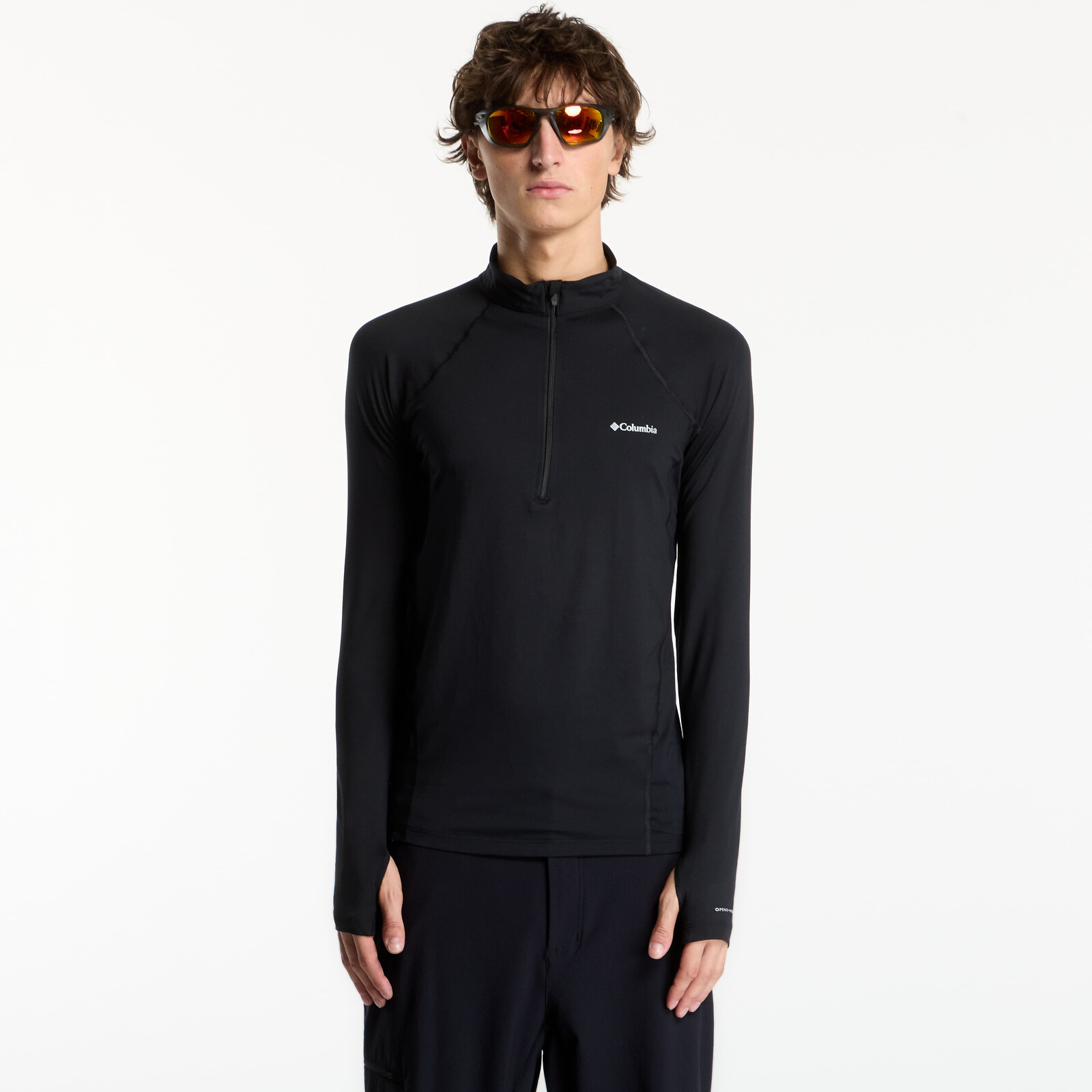 T-shirt Columbia Midweight Stretch Long Sleeve Half Zip Black S
