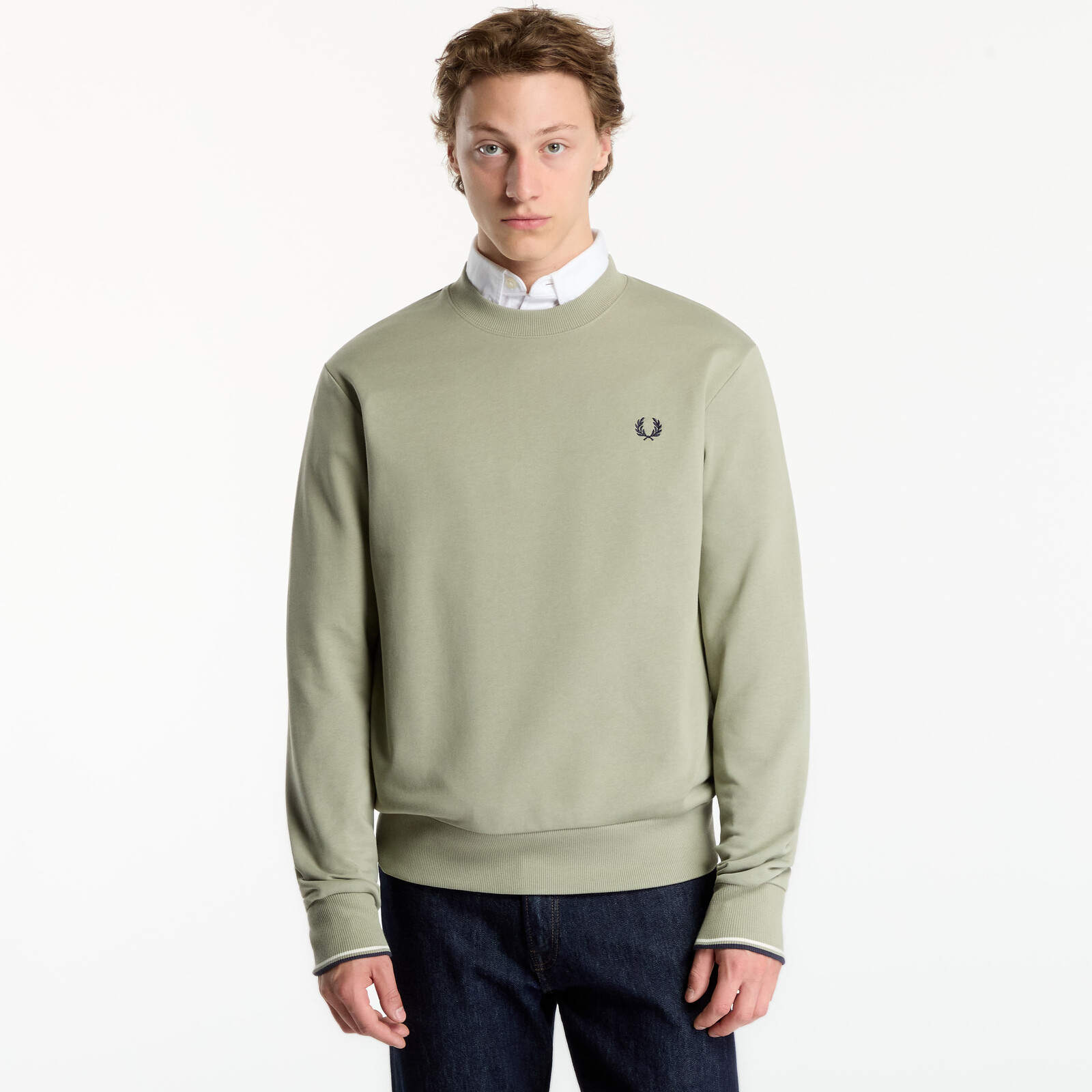 Sweatshirt FRED PERRY Crew Neck Sweatshirt Seagrass L
