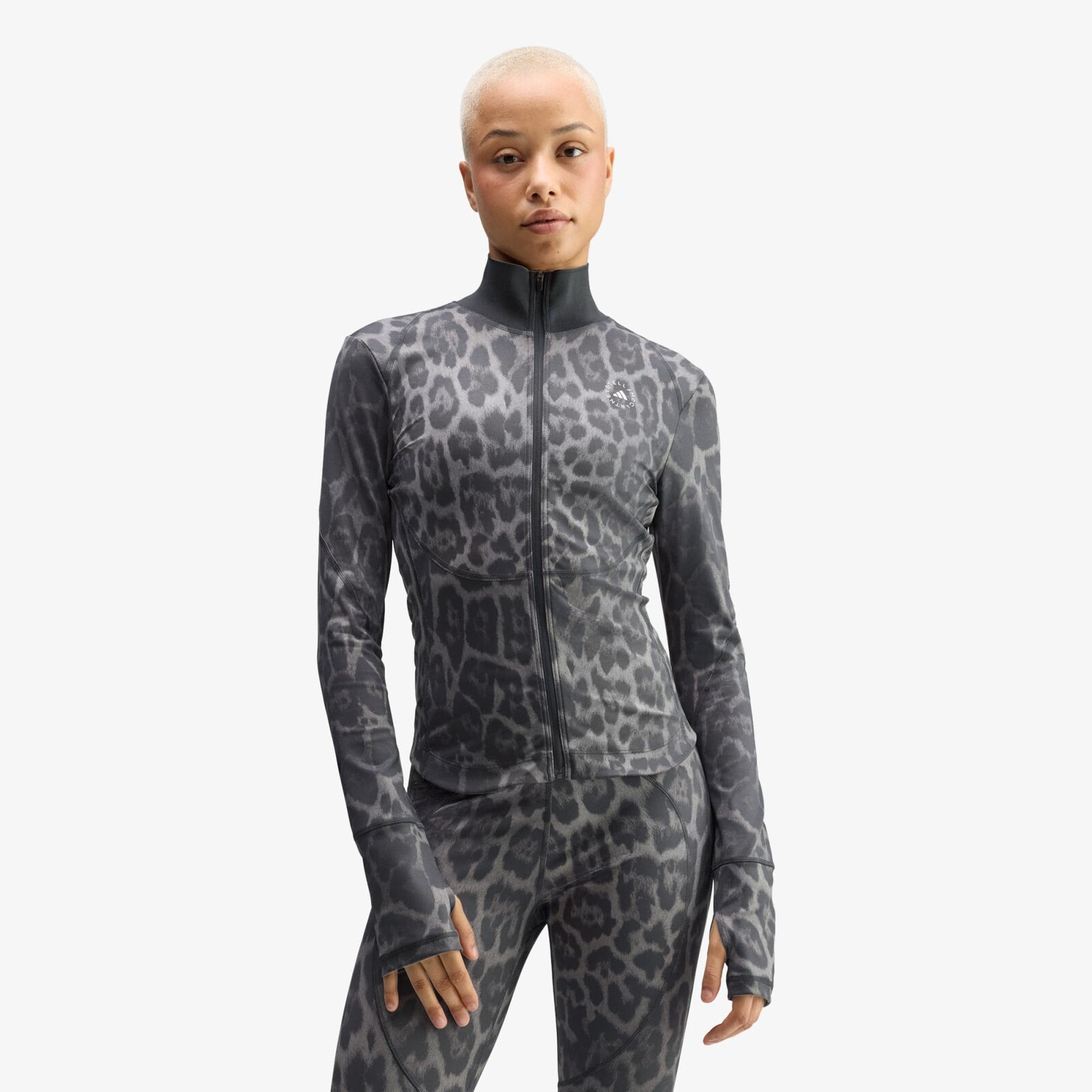 Jacket adidas by Stella McCartney Training Midlayer Printed Dove Grey/ Carbon L