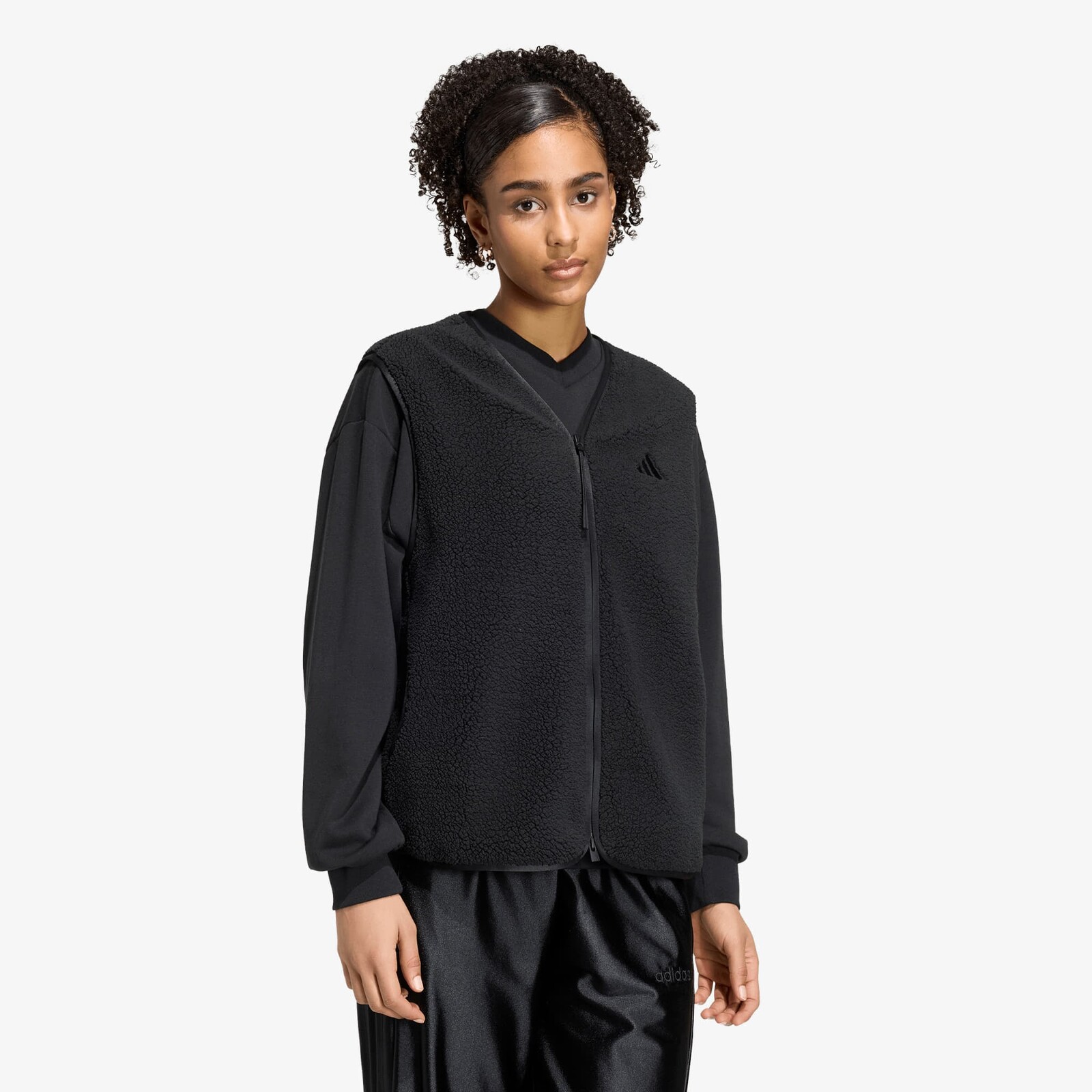 adidas City Tech High Pile Fleece Vest Black L