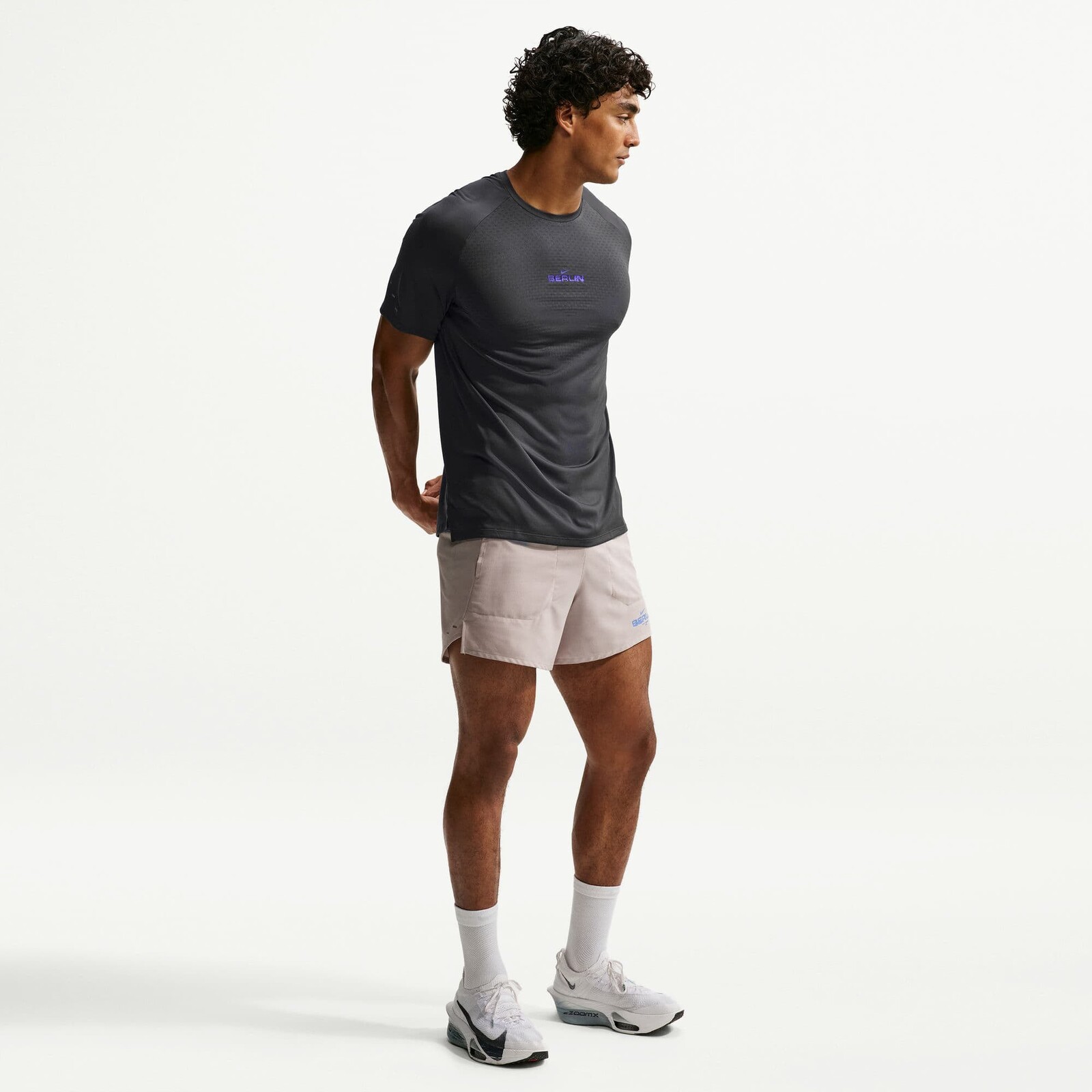 T-shirt Nike Stride Men's Dri-FIT ADV Short-Sleeve Running Top Anthracite XS
