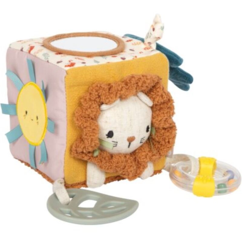 Small foot Little Lion Fabric Playing Cube activity toy 0m+ 1 pc