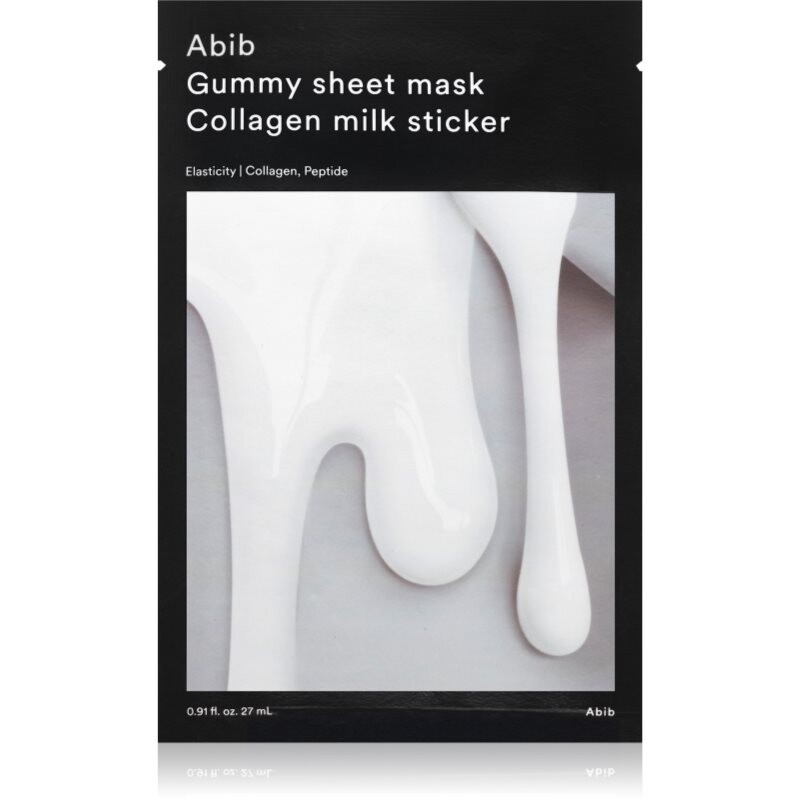 Abib Gummy Sheet Mask Collagen Milk Sticker hydrating face mask with soothing effect 27 ml